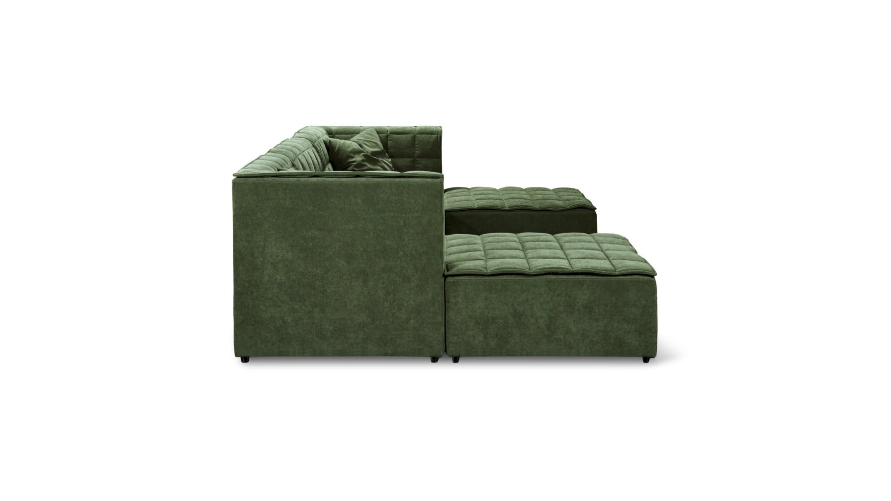 Quilt 5-Piece Modular U-Shaped Sectional, Moss - Image 8