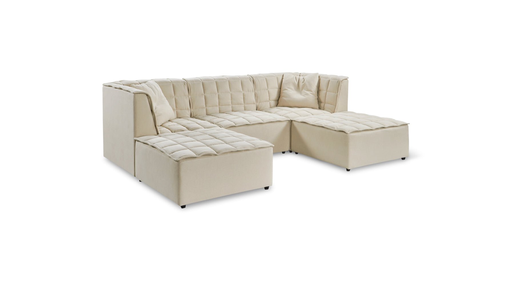 Quilt 5-Piece Modular U-Shaped Sectional, Fawn - Image 8