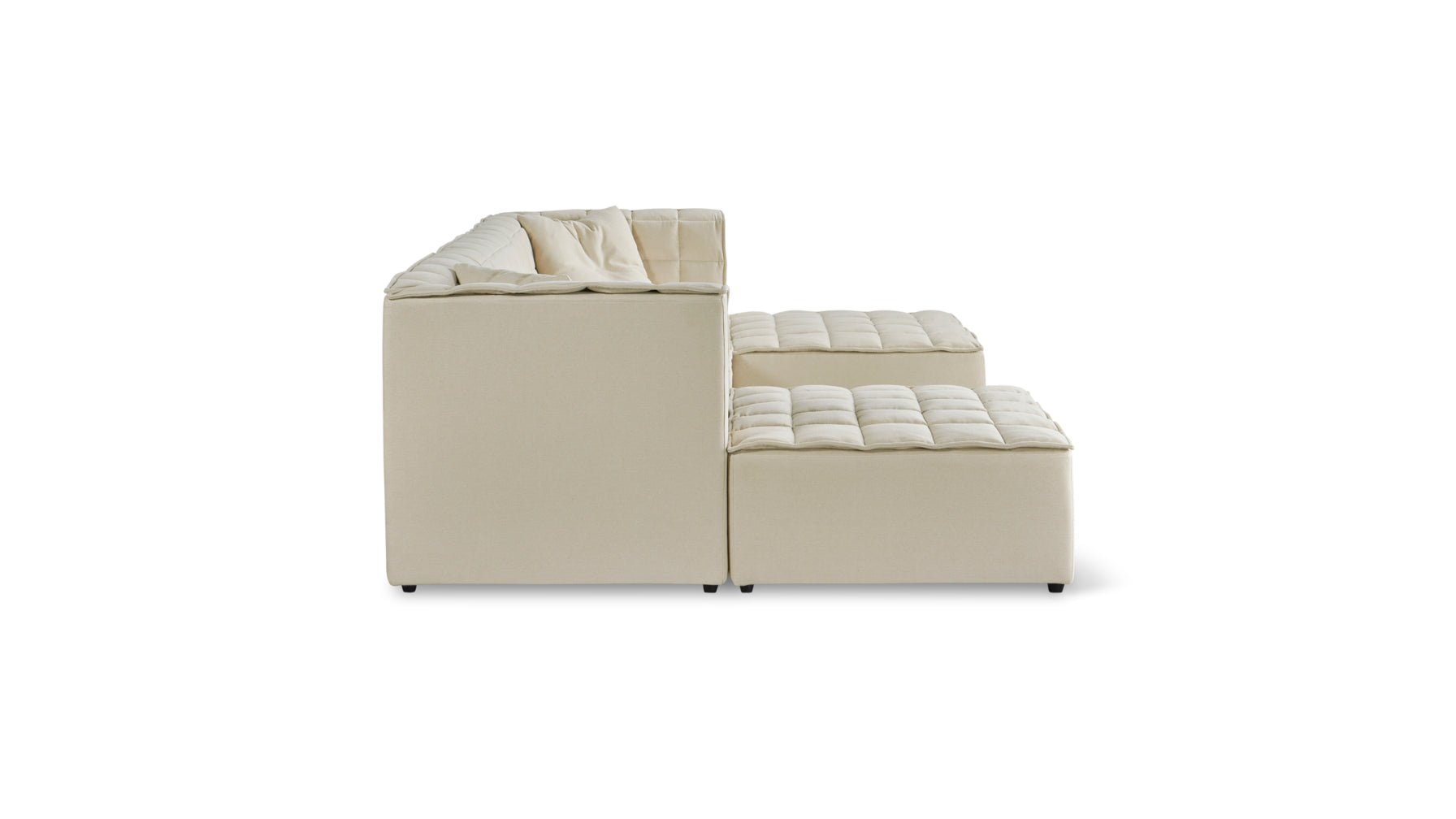 Quilt 5-Piece Modular U-Shaped Sectional, Fawn - Image 8