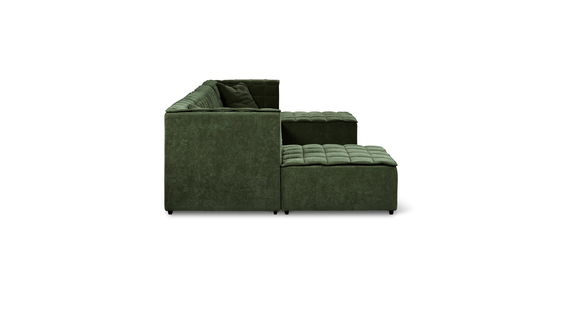 Quilt 6-Piece Modular U-Shaped Sectional, Moss - Image 8