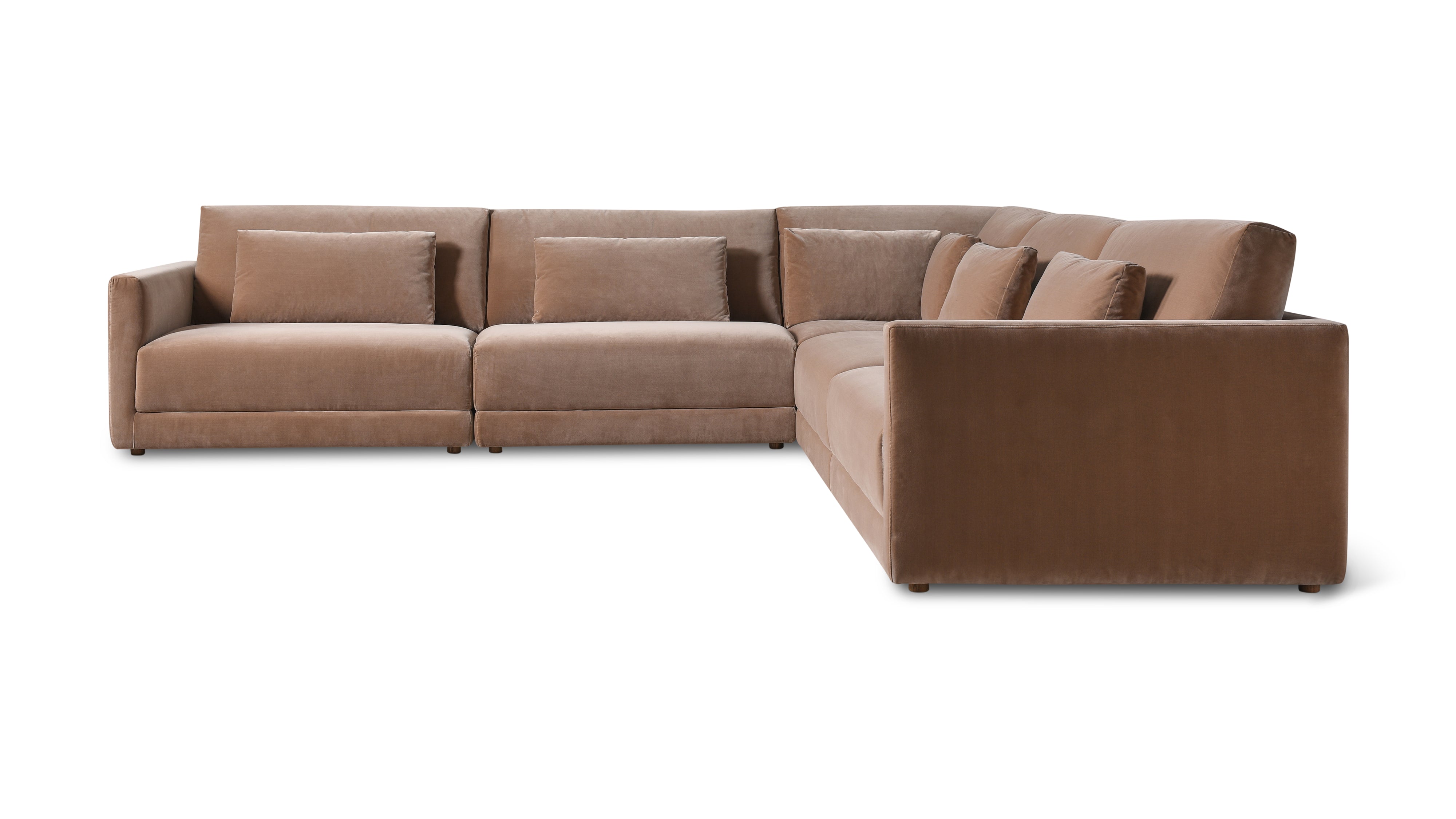 Wind Down 5-Piece Modular Sectional Closed, Doe - Image 1