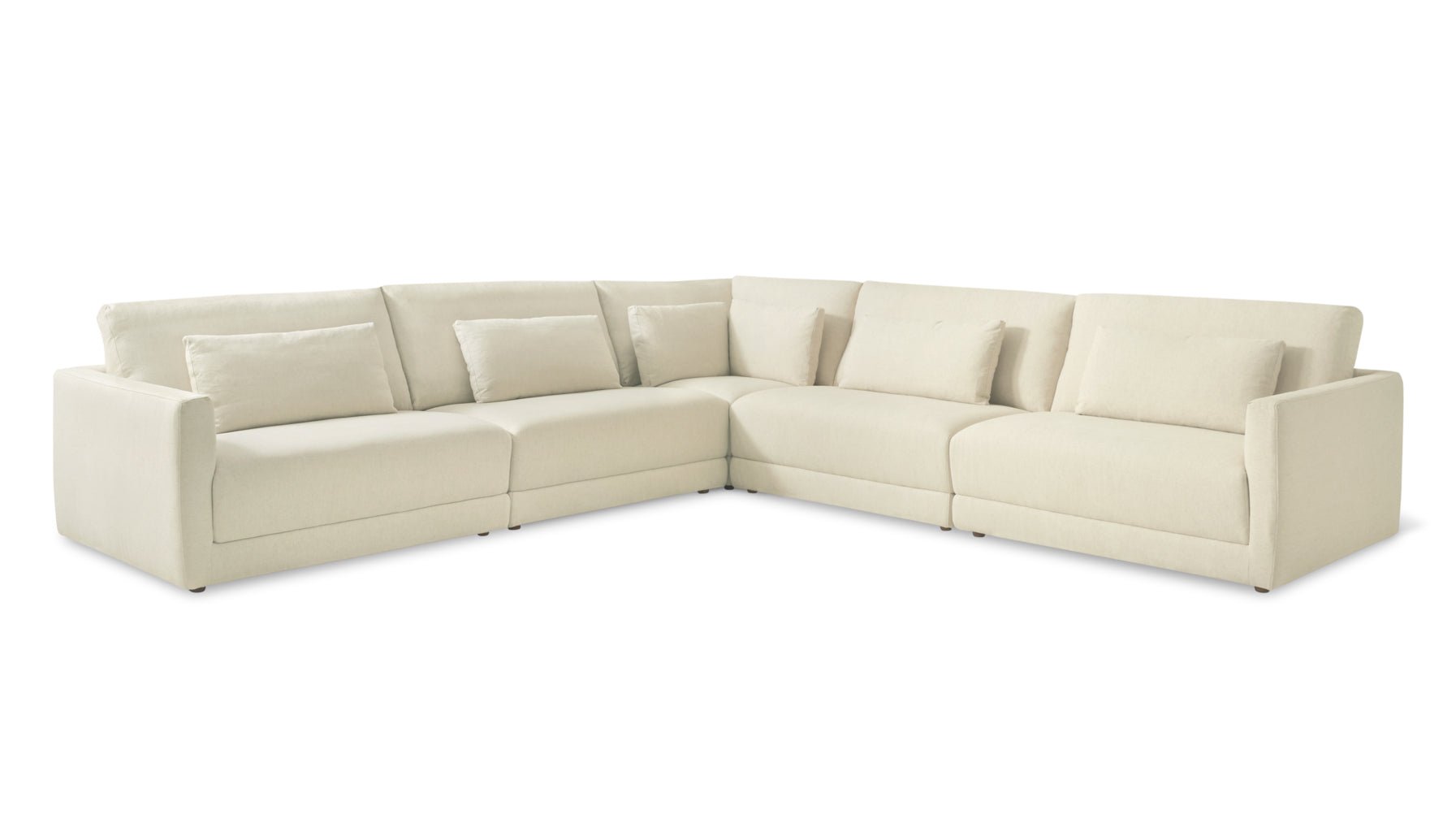 Wind Down 5-Piece Modular Sectional Closed, Beach - Image 11