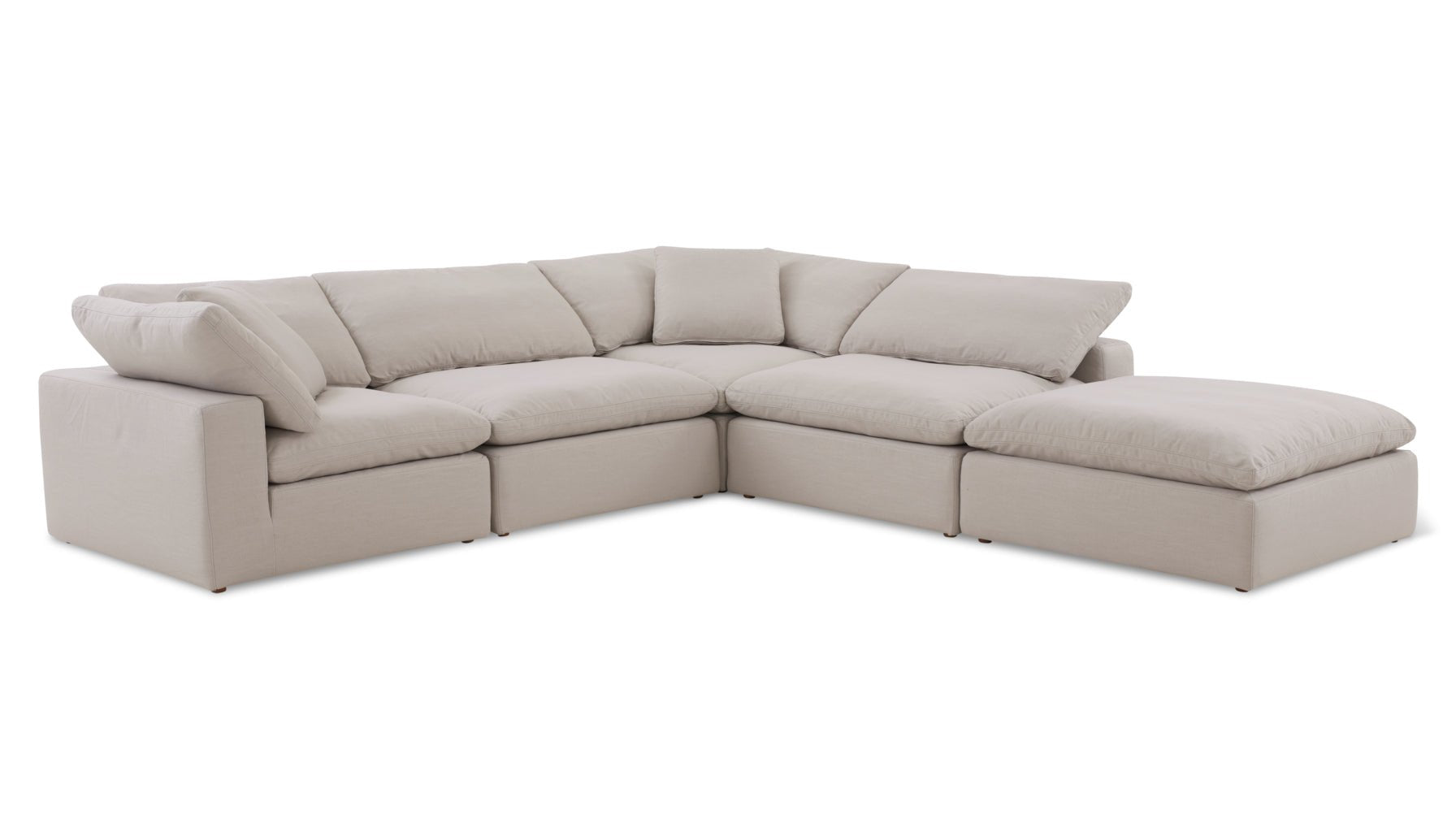 Movie Night™ 5-Piece Modular Sectional, Large, Clay - Image 10