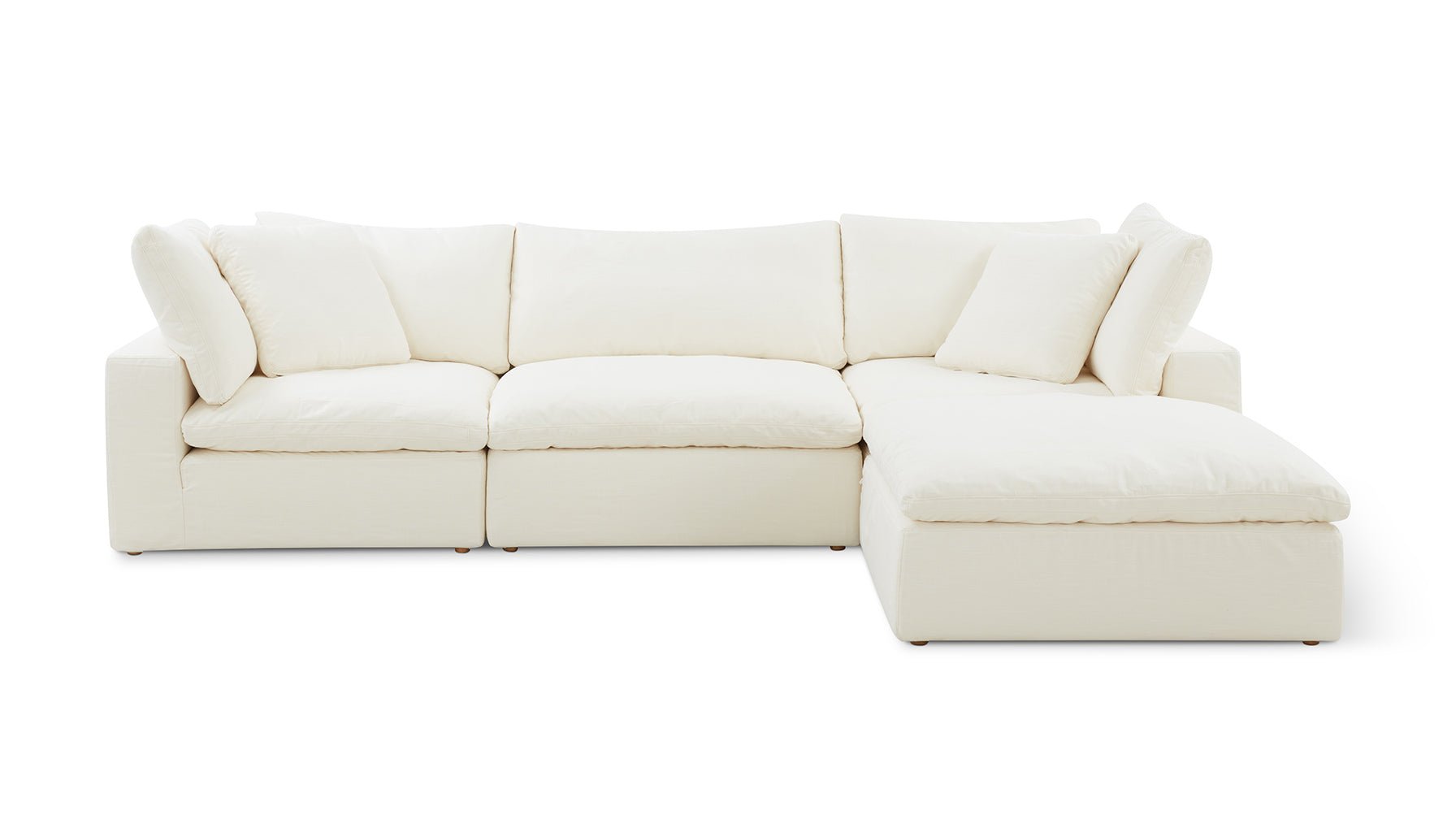 Movie Night™ 4-Piece Modular Sectional, Large, Cream Linen - Image 1