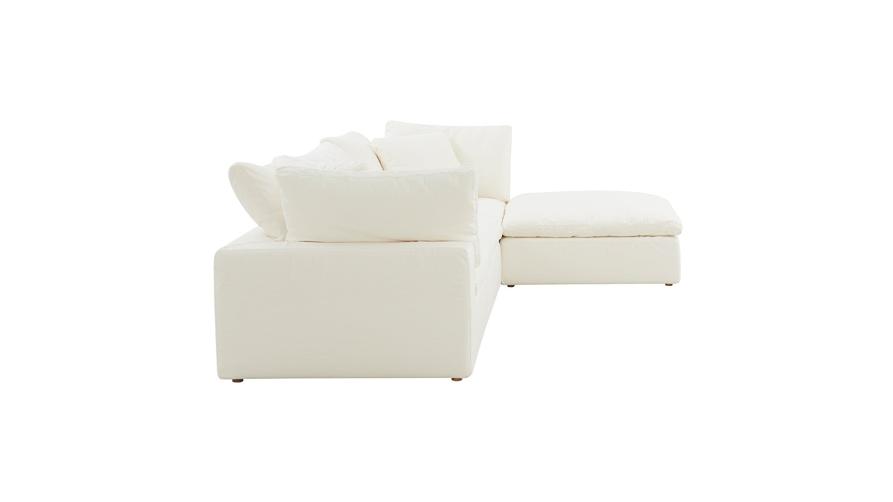 Movie Night™ 4-Piece Modular Sectional, Large, Cream Linen - Image 9