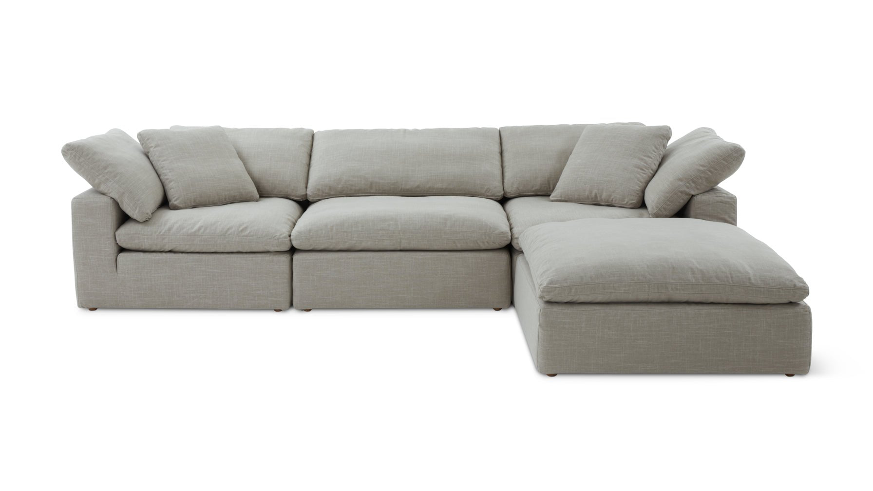 Movie Night™ 4-Piece Modular Sectional, Large, Light Pebble - Image 1