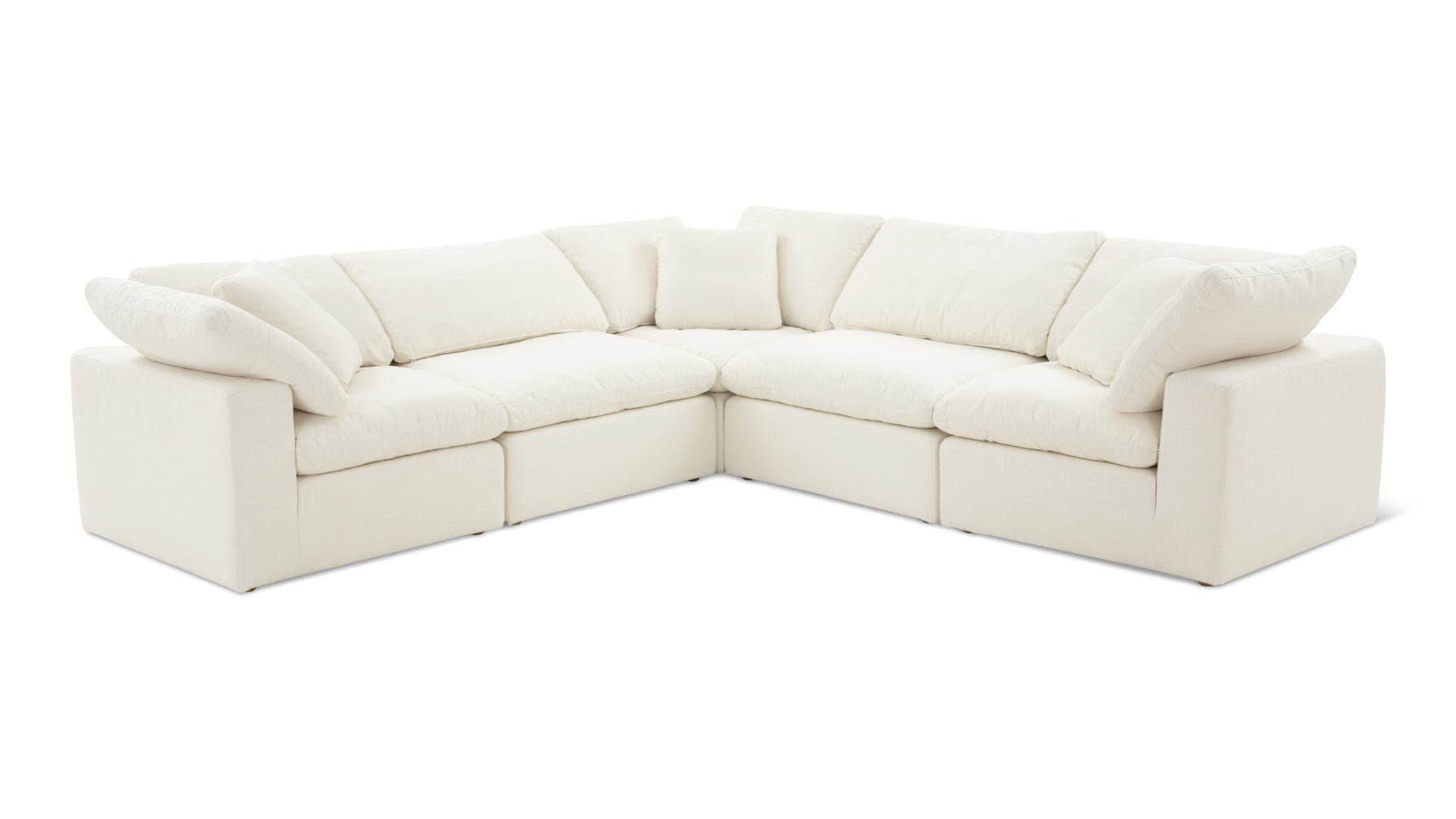 Movie Night™ 5-Piece Modular Sectional Closed, Standard, Cream Linen - Image 12