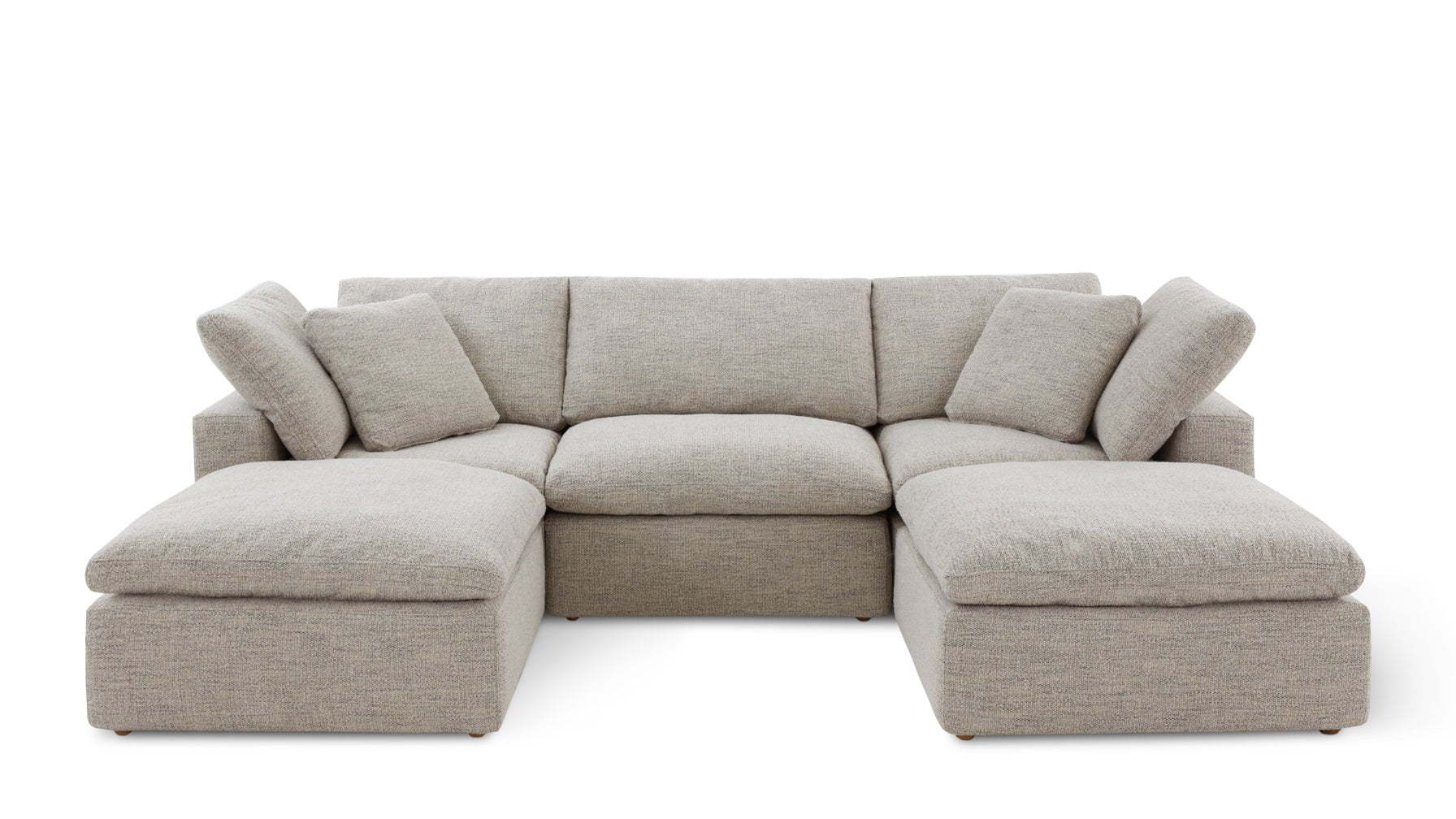 Movie Night™ 5-Piece Modular U-Shaped Sectional, Standard, Oatmeal_image