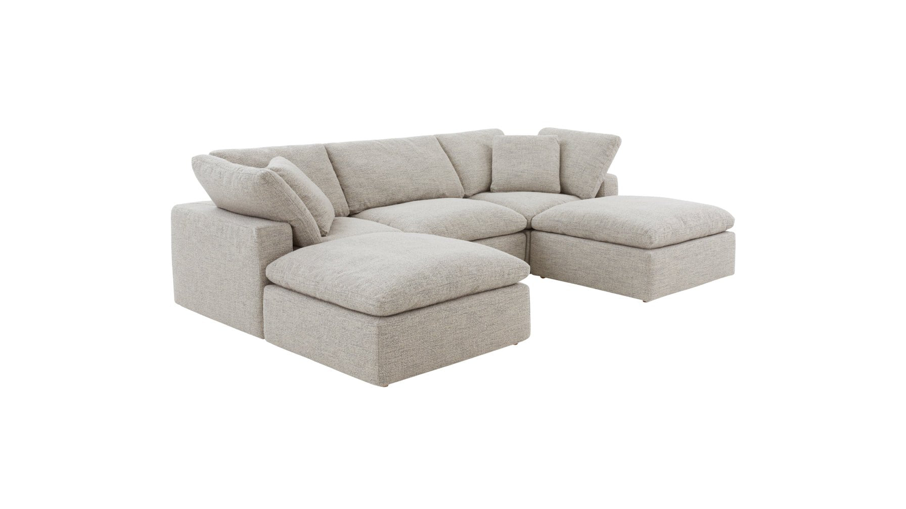 Movie Night™ 5-Piece Modular U-Shaped Sectional, Standard, Oatmeal - Image 10