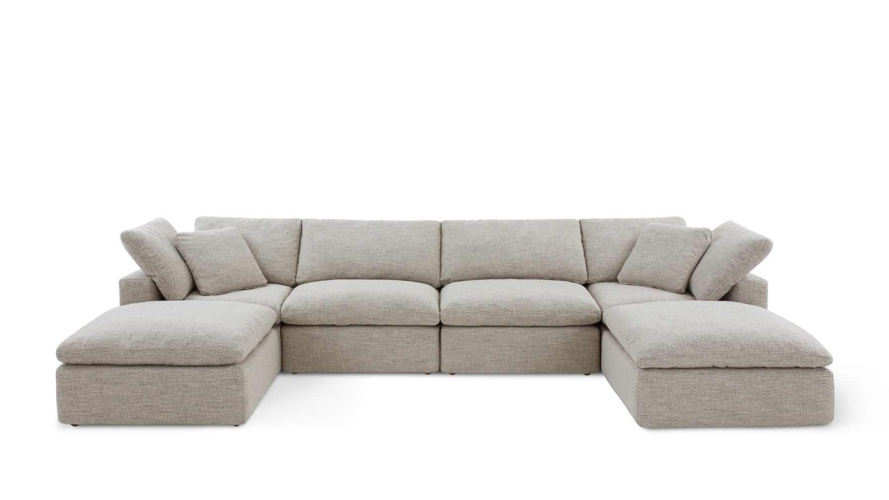 Movie Night™ 6-Piece Modular U-Shaped Sectional, Standard, Oatmeal_image