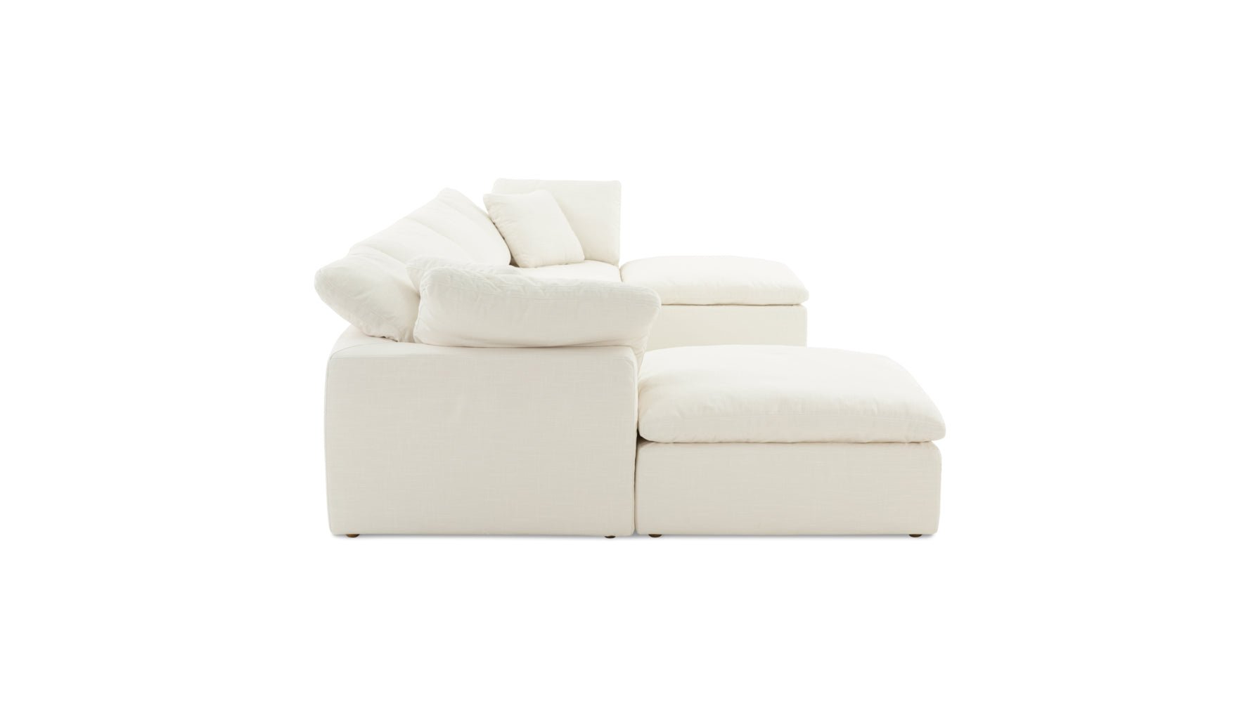 Movie Night™ 6-Piece Modular U-Shaped Sectional, Standard, Cream Linen - Image 11