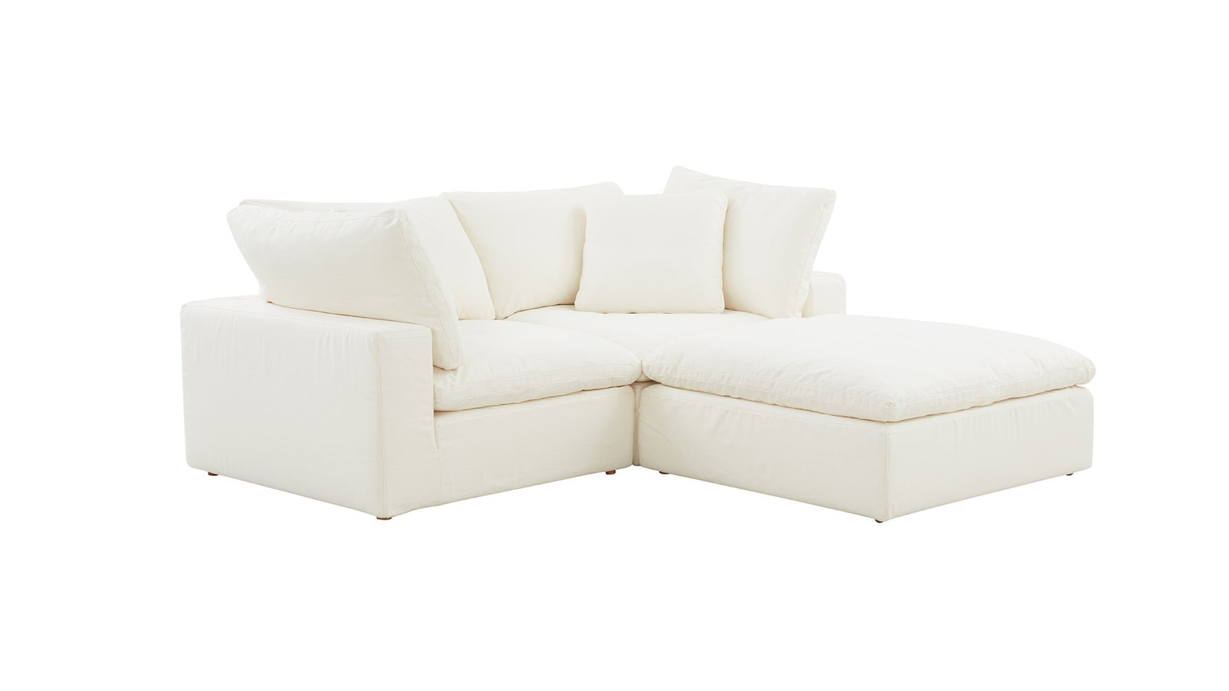 Movie Night™ 3-Piece Modular Sectional, Large, Cream Linen - Image 11