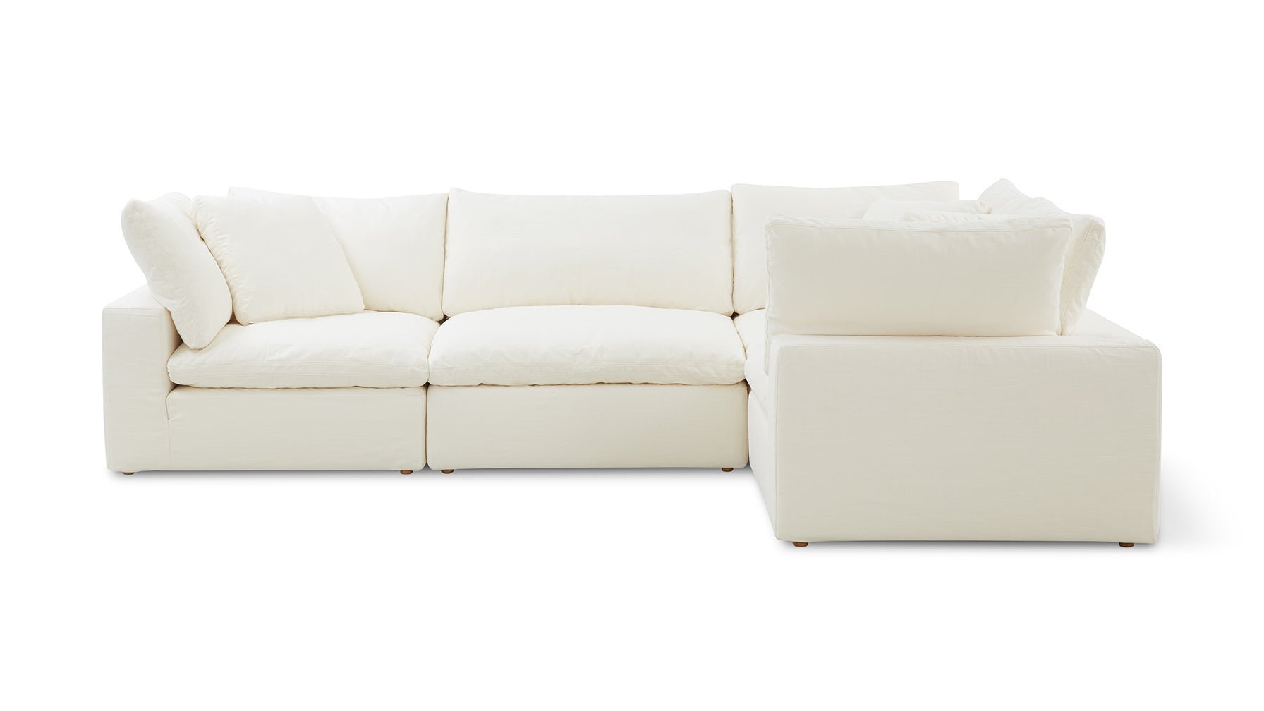 Movie Night™ 4-Piece Modular Sectional Closed, Large, Cream Linen_image