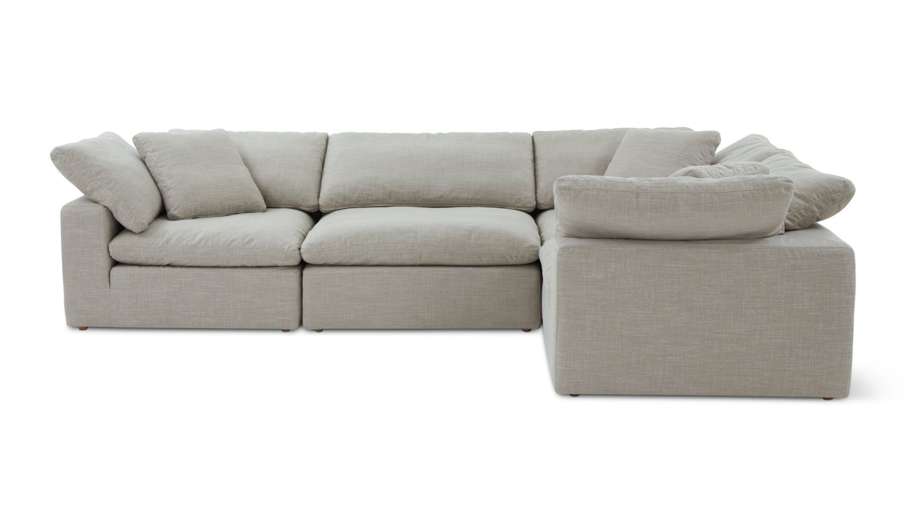 Movie Night™ 4-Piece Modular Sectional Closed, Large, Light Pebble_image