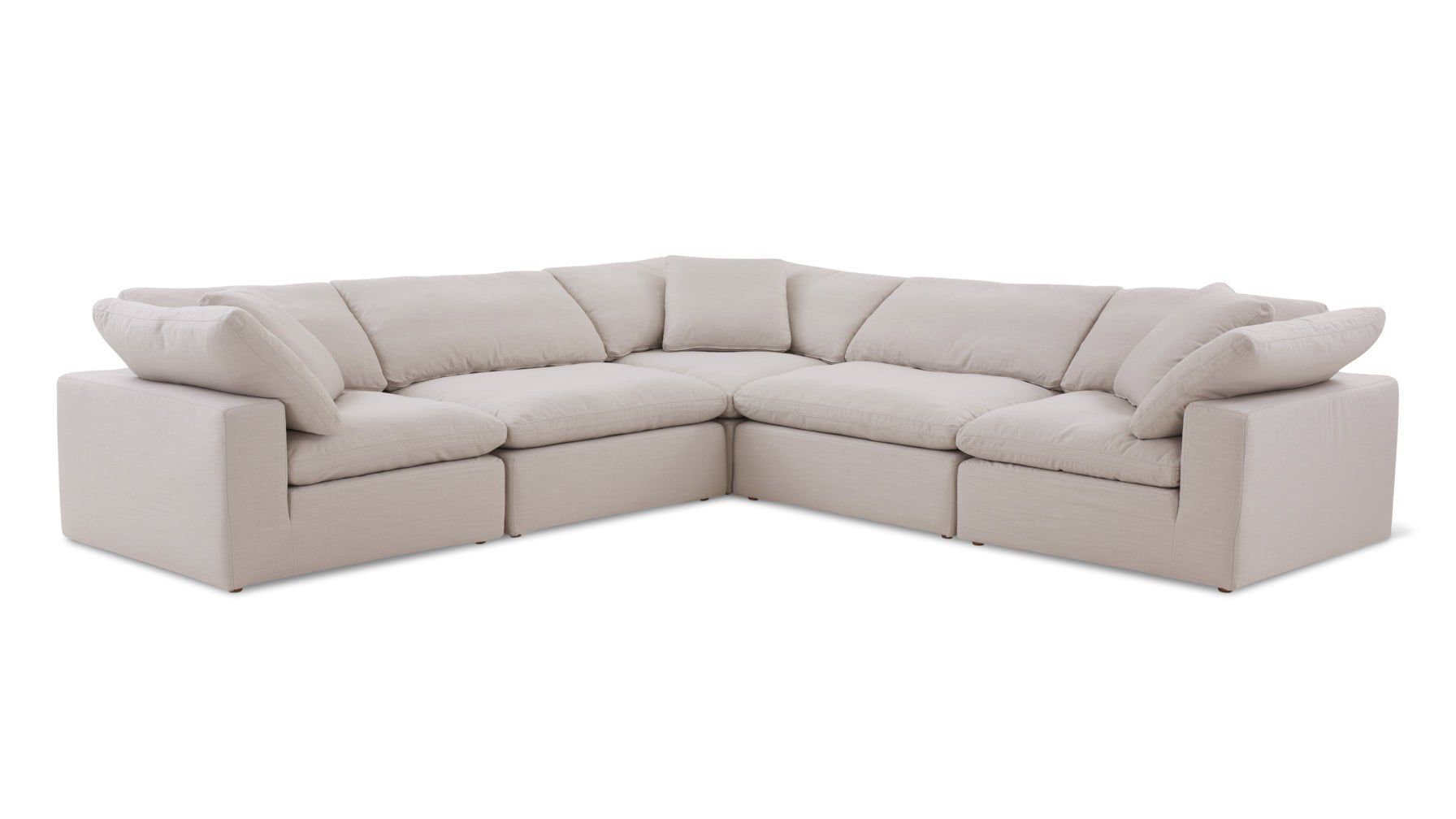 Movie Night™ 5-Piece Modular Sectional Closed, Large, Clay - Image 11