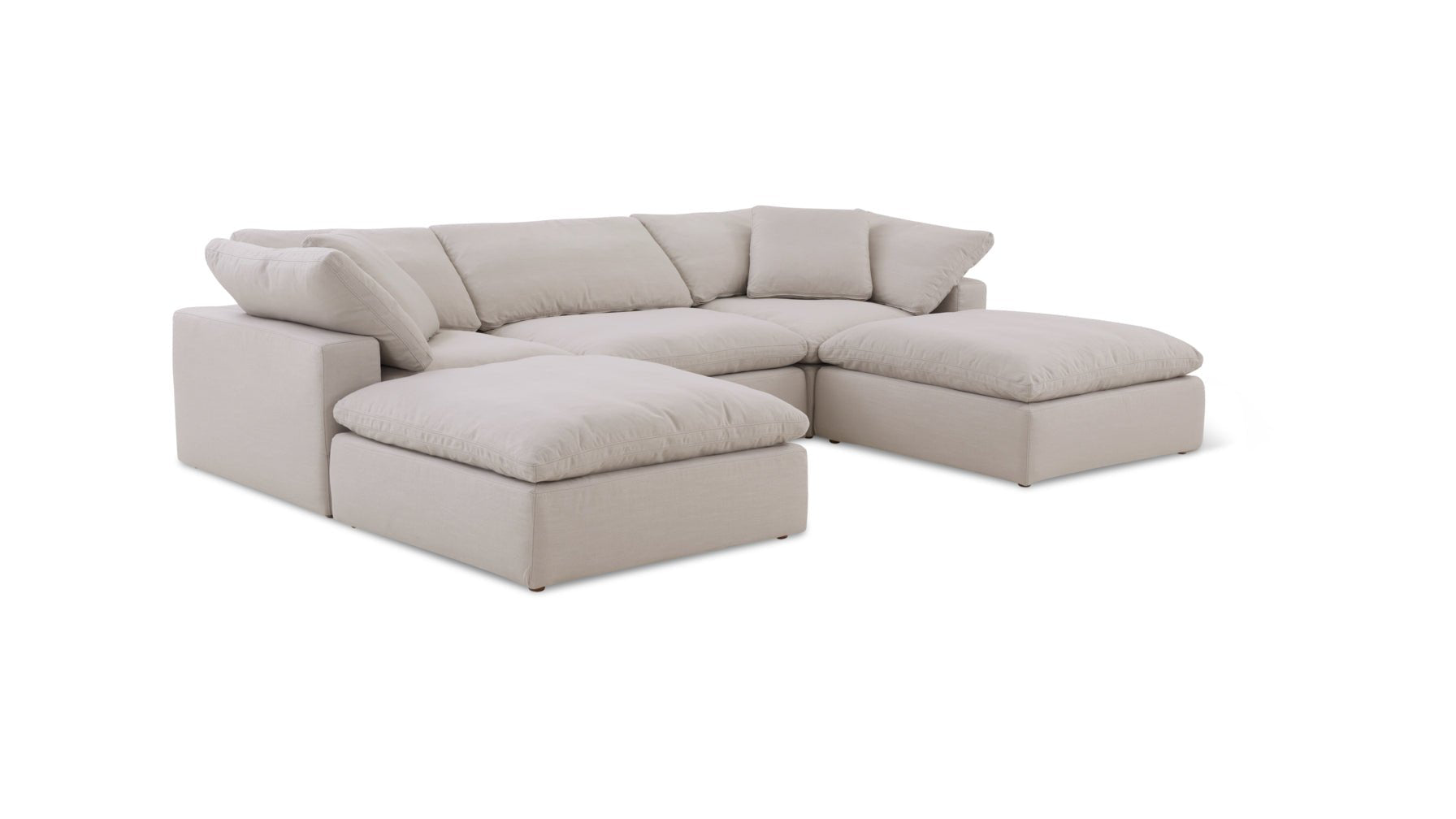 Movie Night™ 5-Piece Modular U-Shaped Sectional, Large, Clay - Image 11