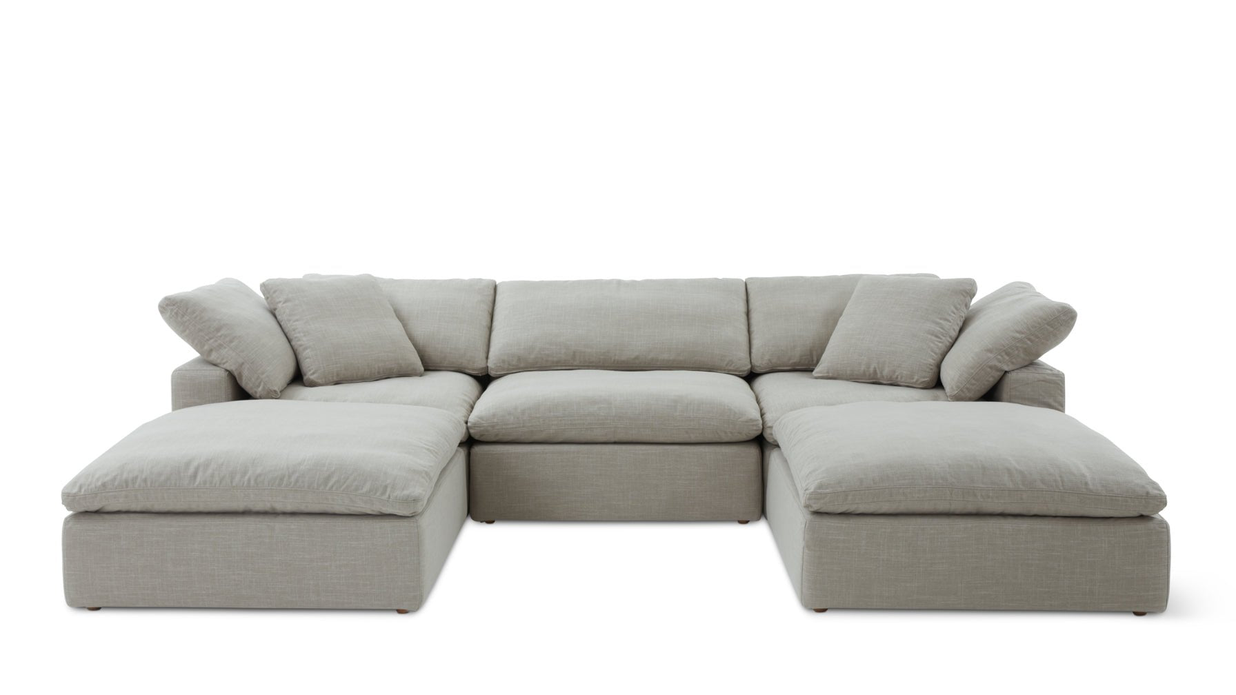 Movie Night™ 5-Piece Modular U-Shaped Sectional, Large, Light Pebble_image