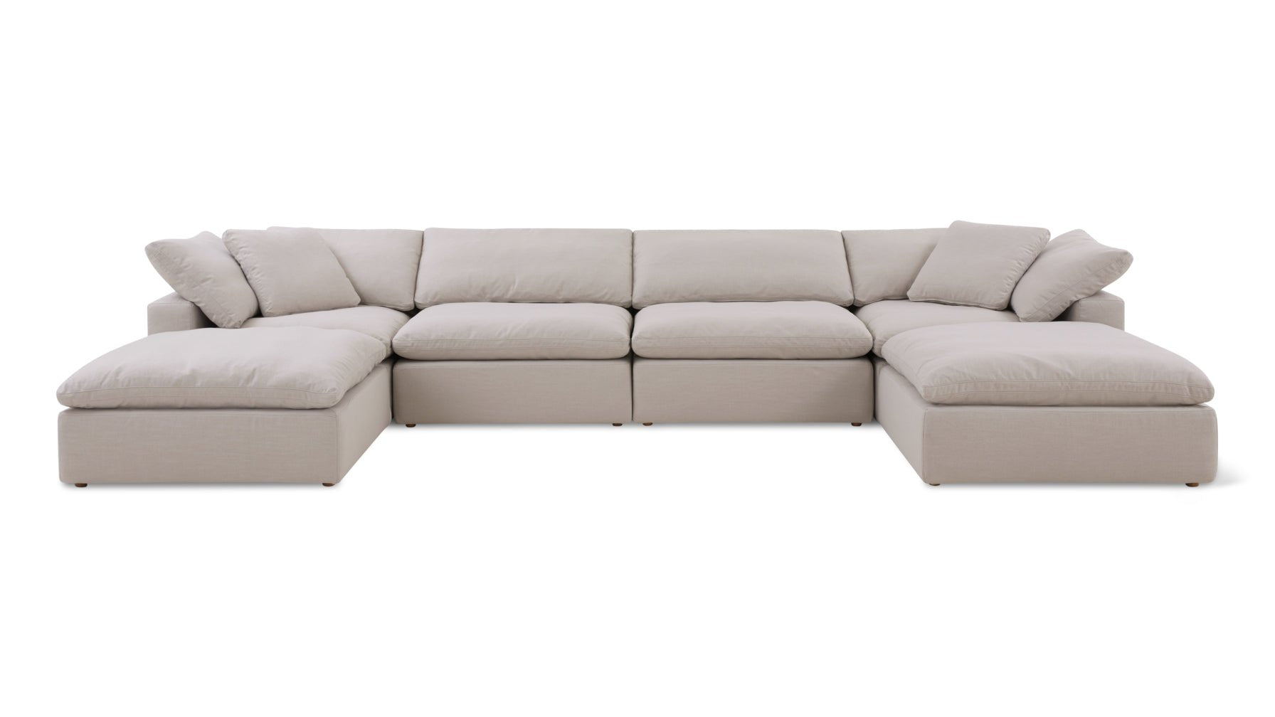 Movie Night™ 6-Piece Modular U-Shaped Sectional, Large, Clay_image