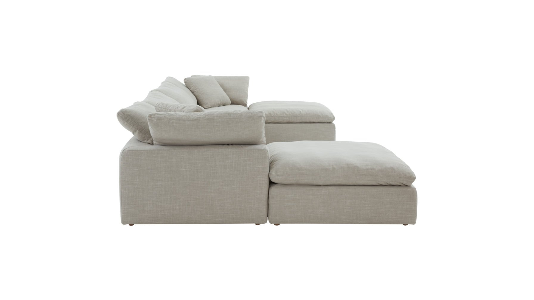 Movie Night™ 6-Piece Modular U-Shaped Sectional, Large, Light Pebble - Image 10