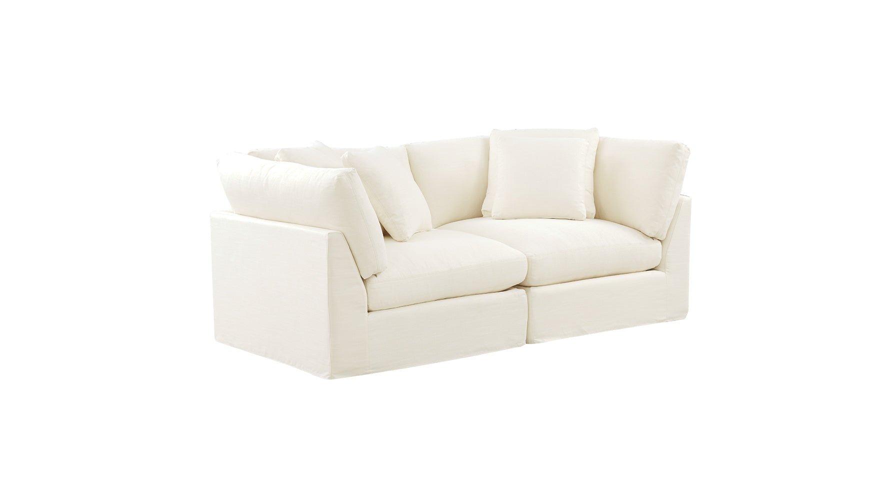 Get Together™ 2-Piece Modular Sofa, Large, Cream Linen_image