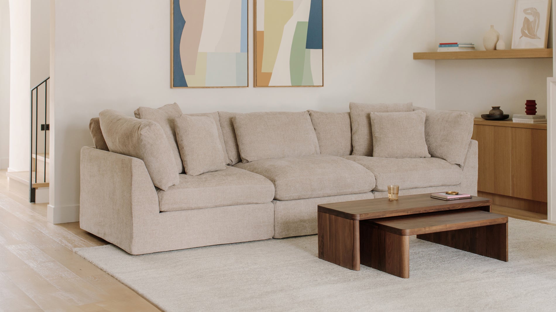 Get Together™ 3-Piece Modular Sofa, Large, Champagne_image