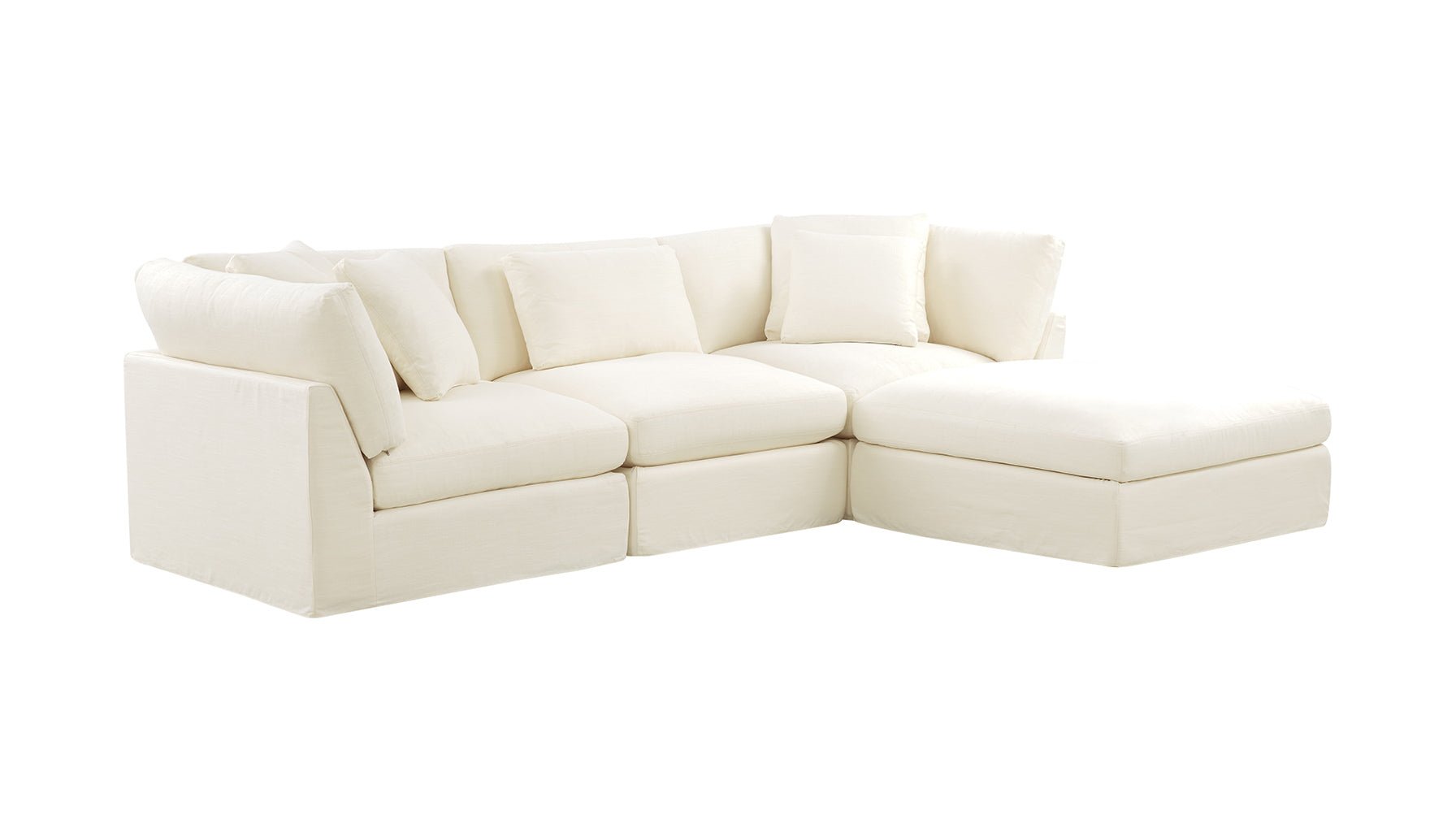 Get Together™ 4-Piece Modular Sectional, Large, Cream Linen_image