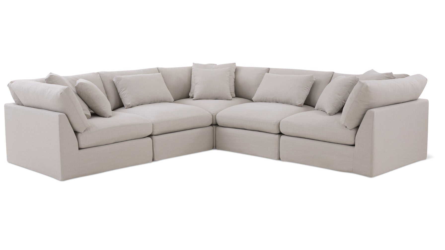 Get Together™ 5-Piece Modular Sectional Closed, Large, Clay_image