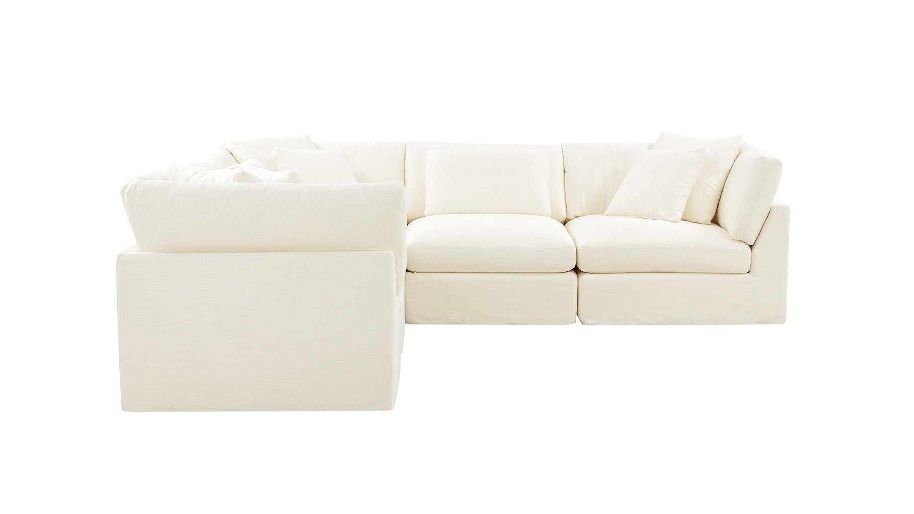 Get Together™ 5-Piece Modular Sectional Closed, Large, Cream Linen - Image 12