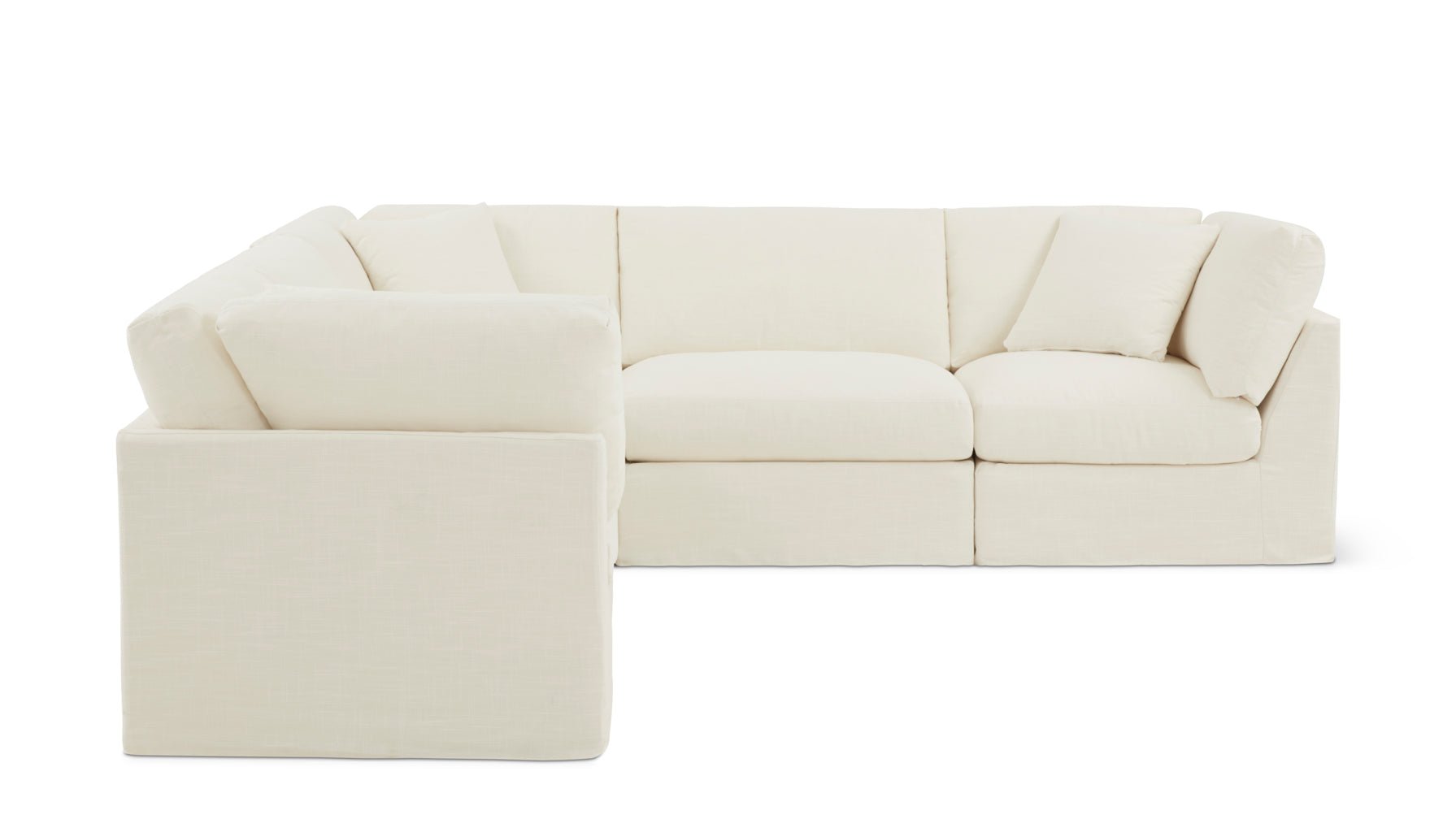 Get Together™ 5-Piece Modular Sectional Closed, Standard, Cream Linen_image