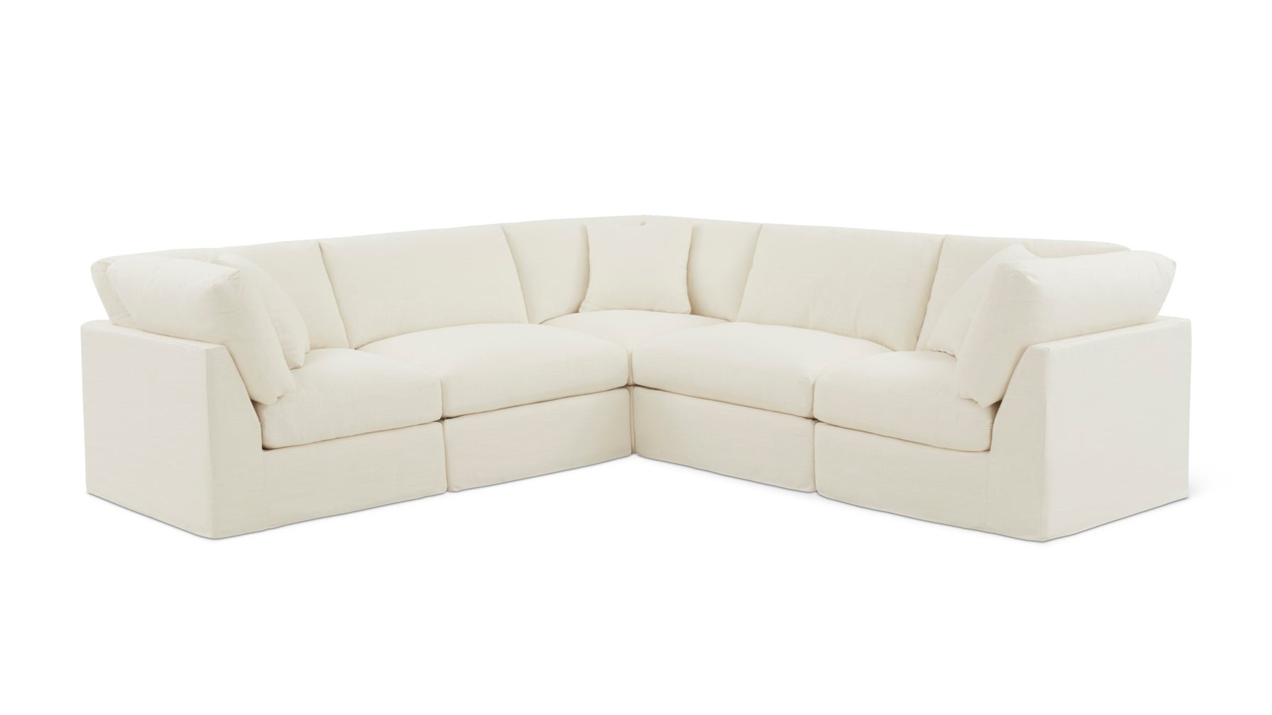 Get Together™ 5-Piece Modular Sectional Closed, Standard, Cream Linen - Image 11