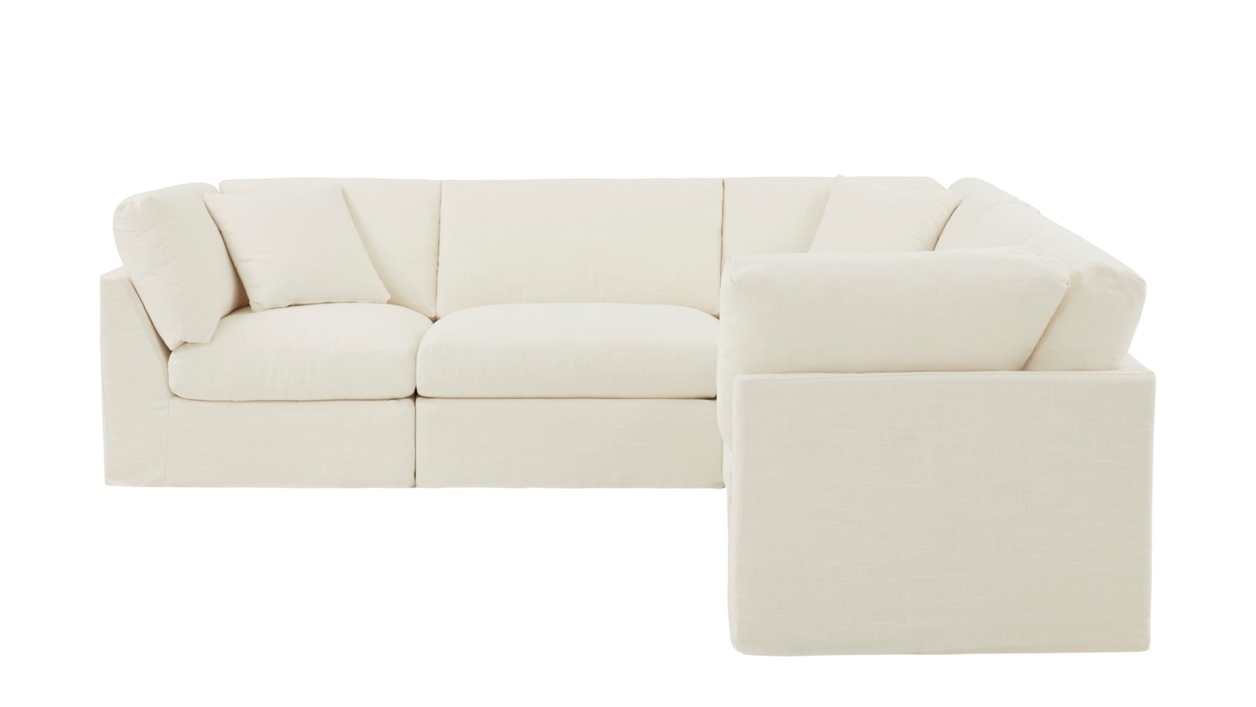 Get Together™ 5-Piece Modular Sectional Closed, Standard, Cream Linen_image