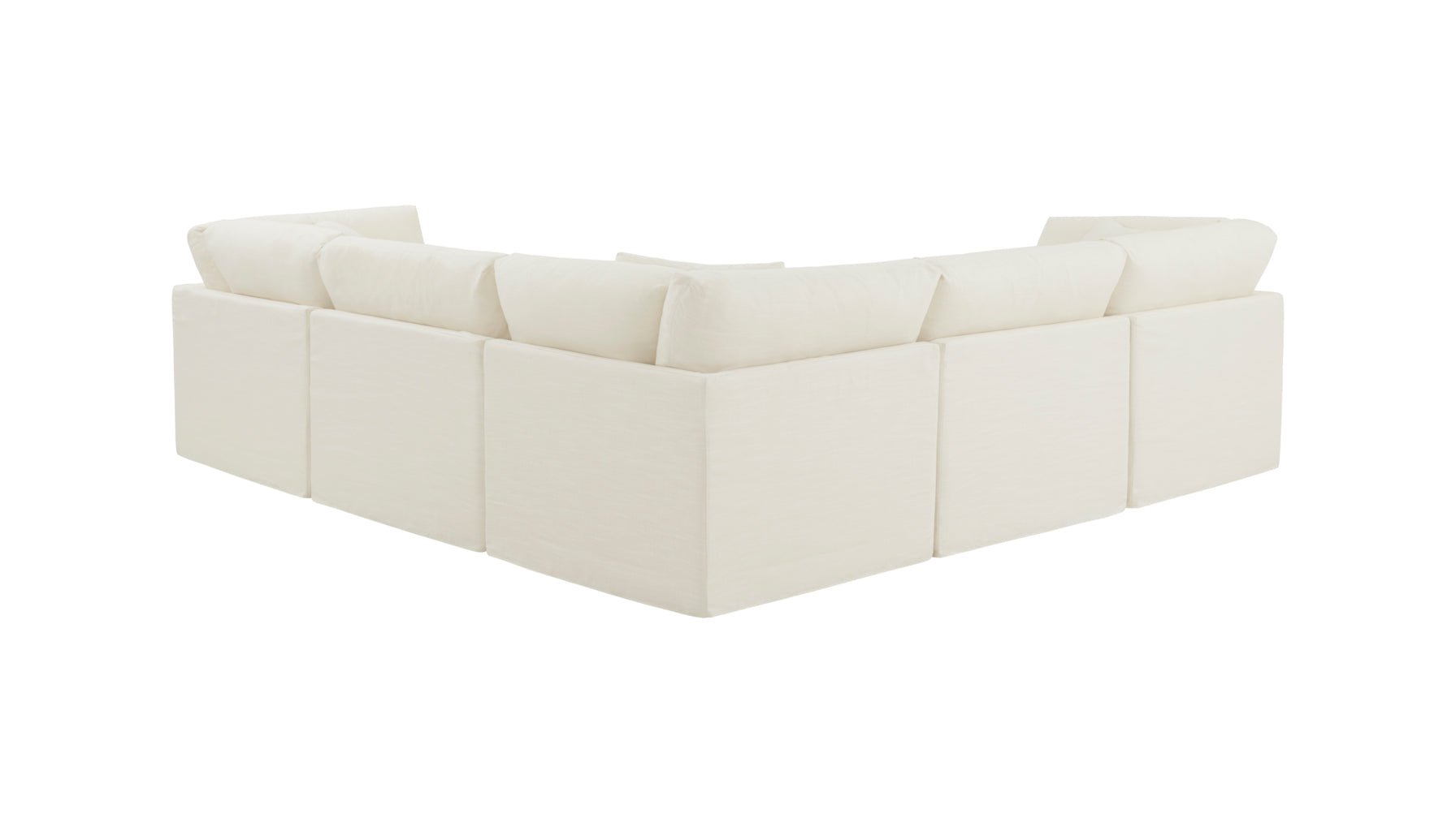 Get Together™ 5-Piece Modular Sectional Closed, Standard, Cream Linen - Image 8