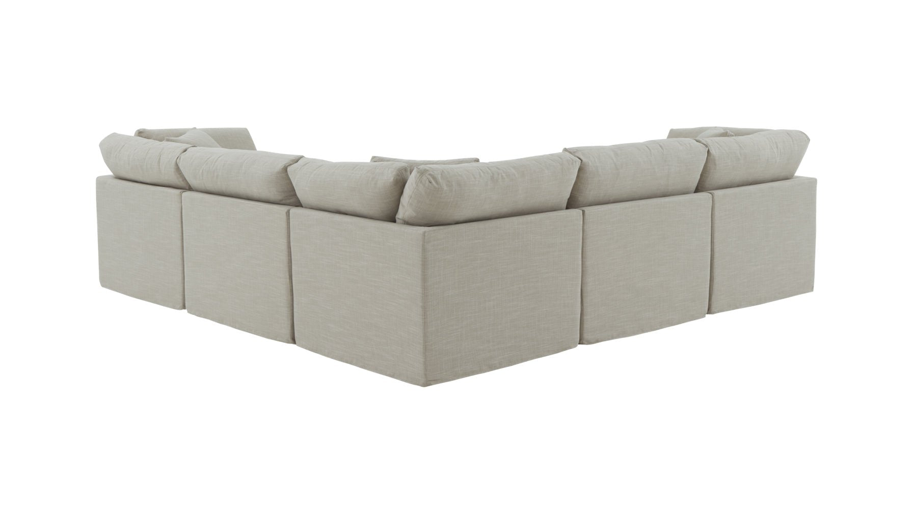 Get Together™ 5-Piece Modular Sectional Closed, Standard, Light Pebble - Image 7