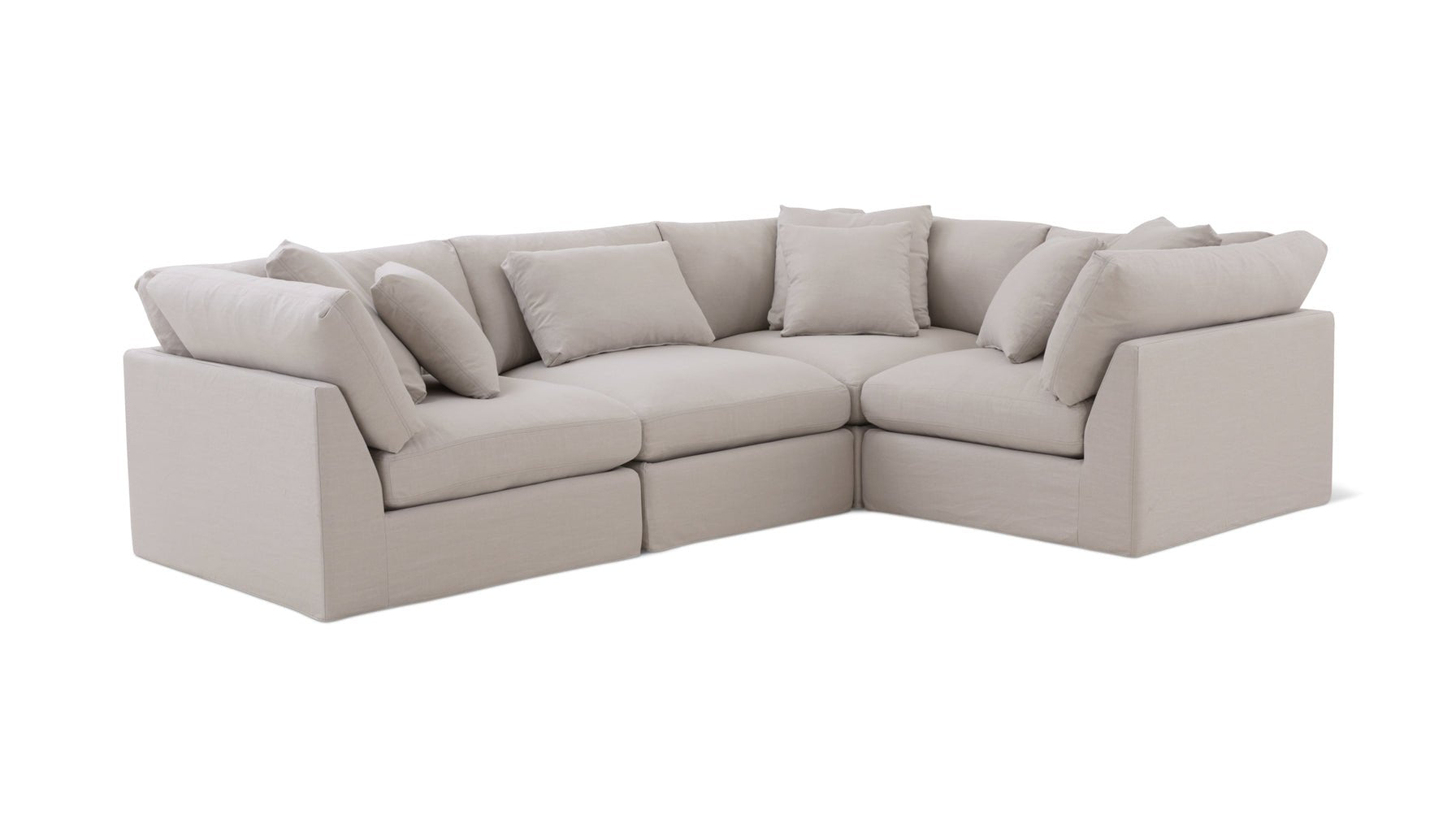 Get Together™ 4-Piece Modular Sectional Closed, Large, Clay_image