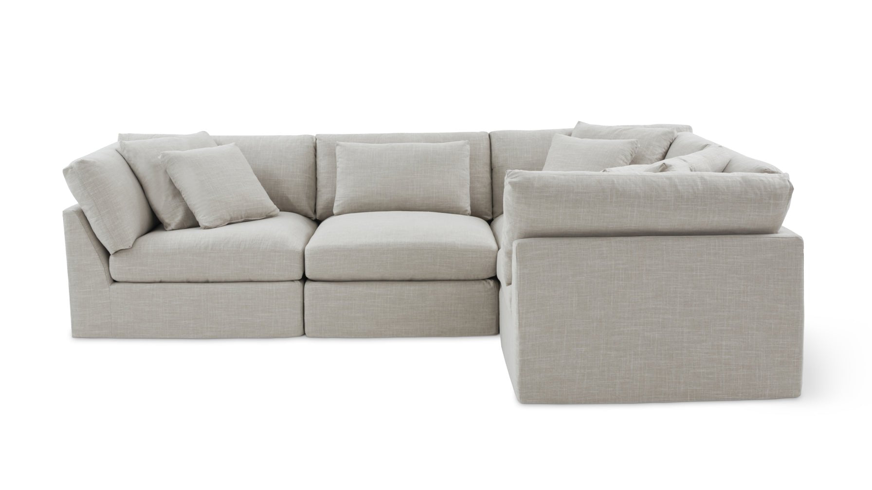 Get Together™ 4-Piece Modular Sectional Closed, Large, Light Pebble_image