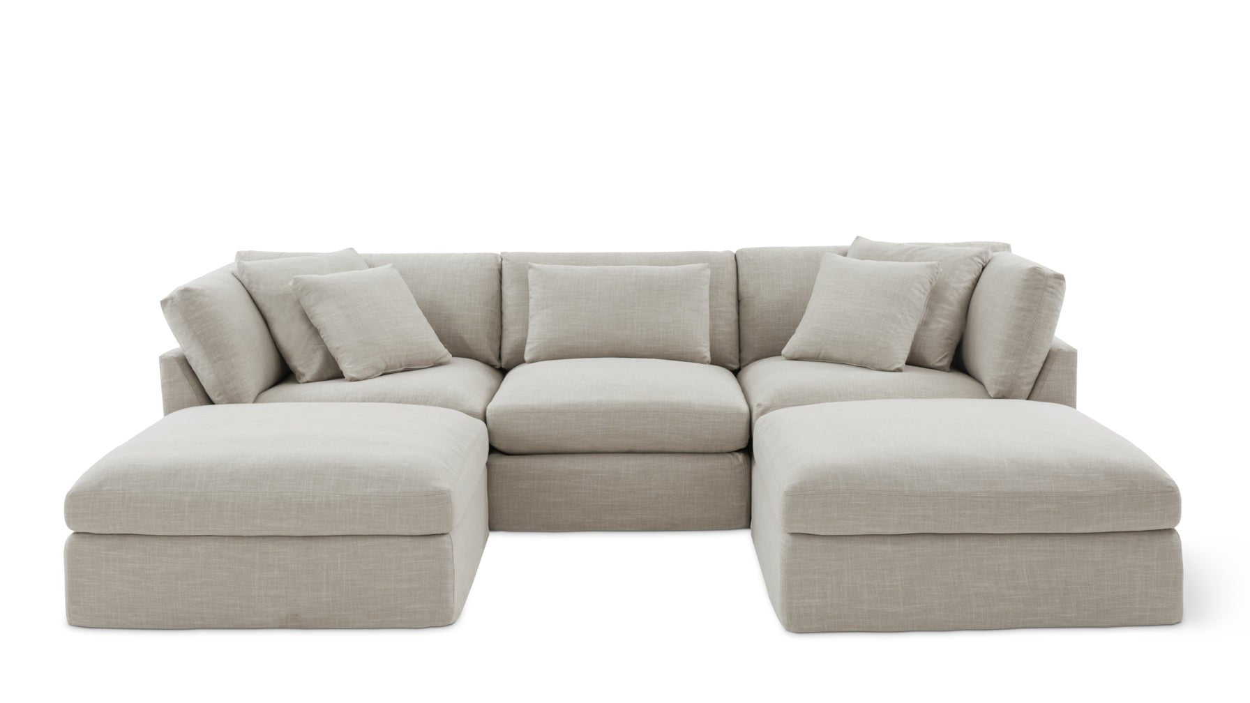 Get Together™ 5-Piece Modular U-Shaped Sectional, Large, Light Pebble_image