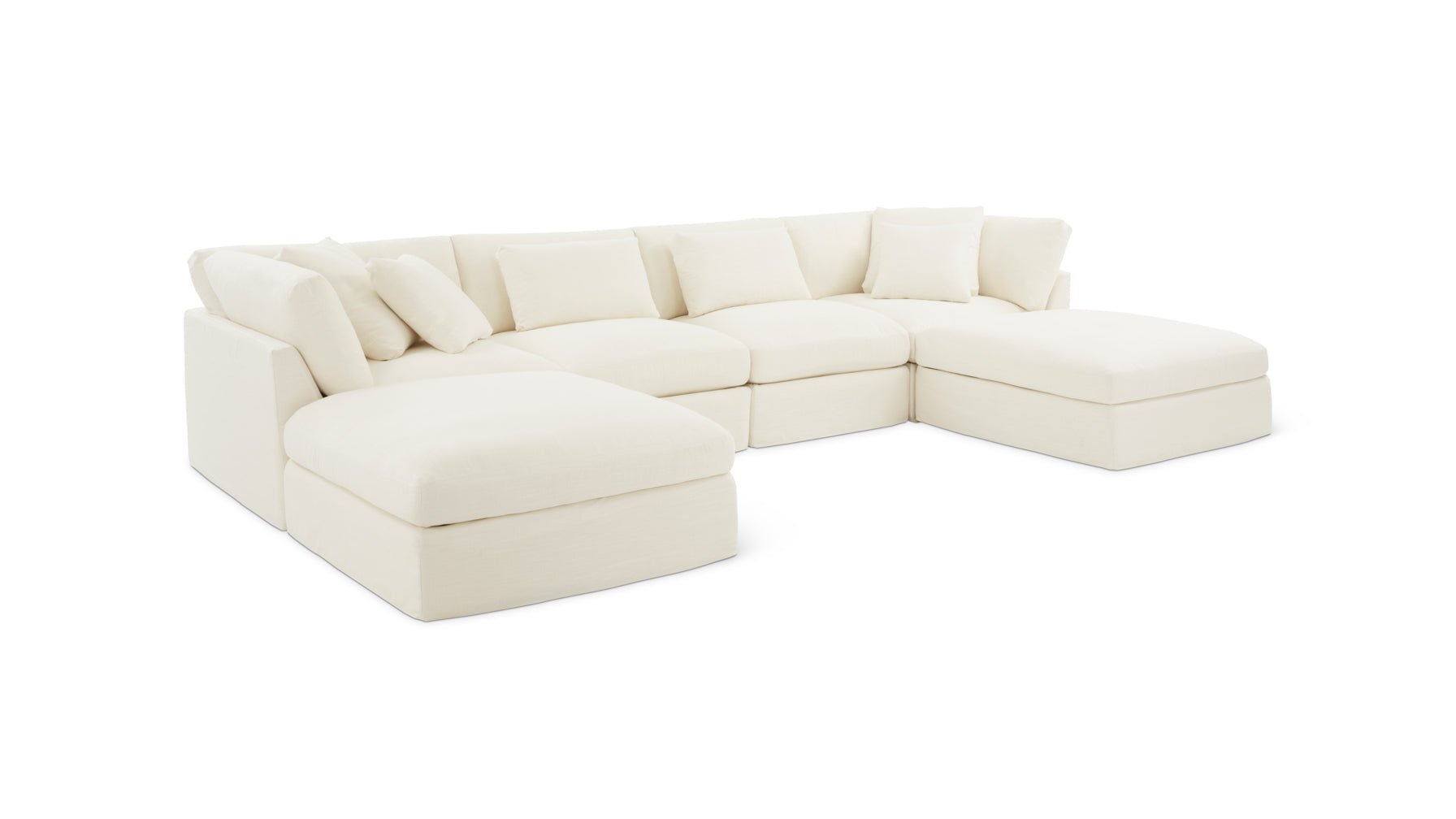 Get Together™ 6-Piece Modular U-Shaped Sectional, Large, Cream Linen - Image 9