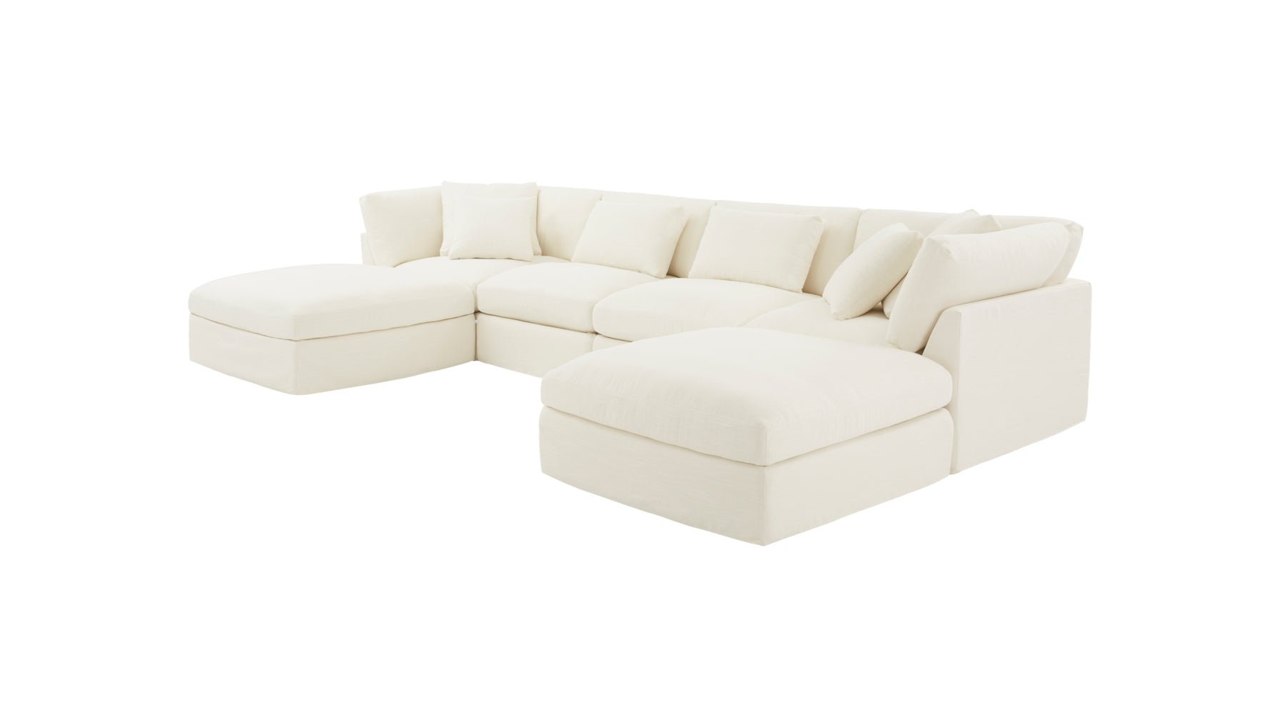 Get Together™ 6-Piece Modular U-Shaped Sectional, Large, Cream Linen - Image 7