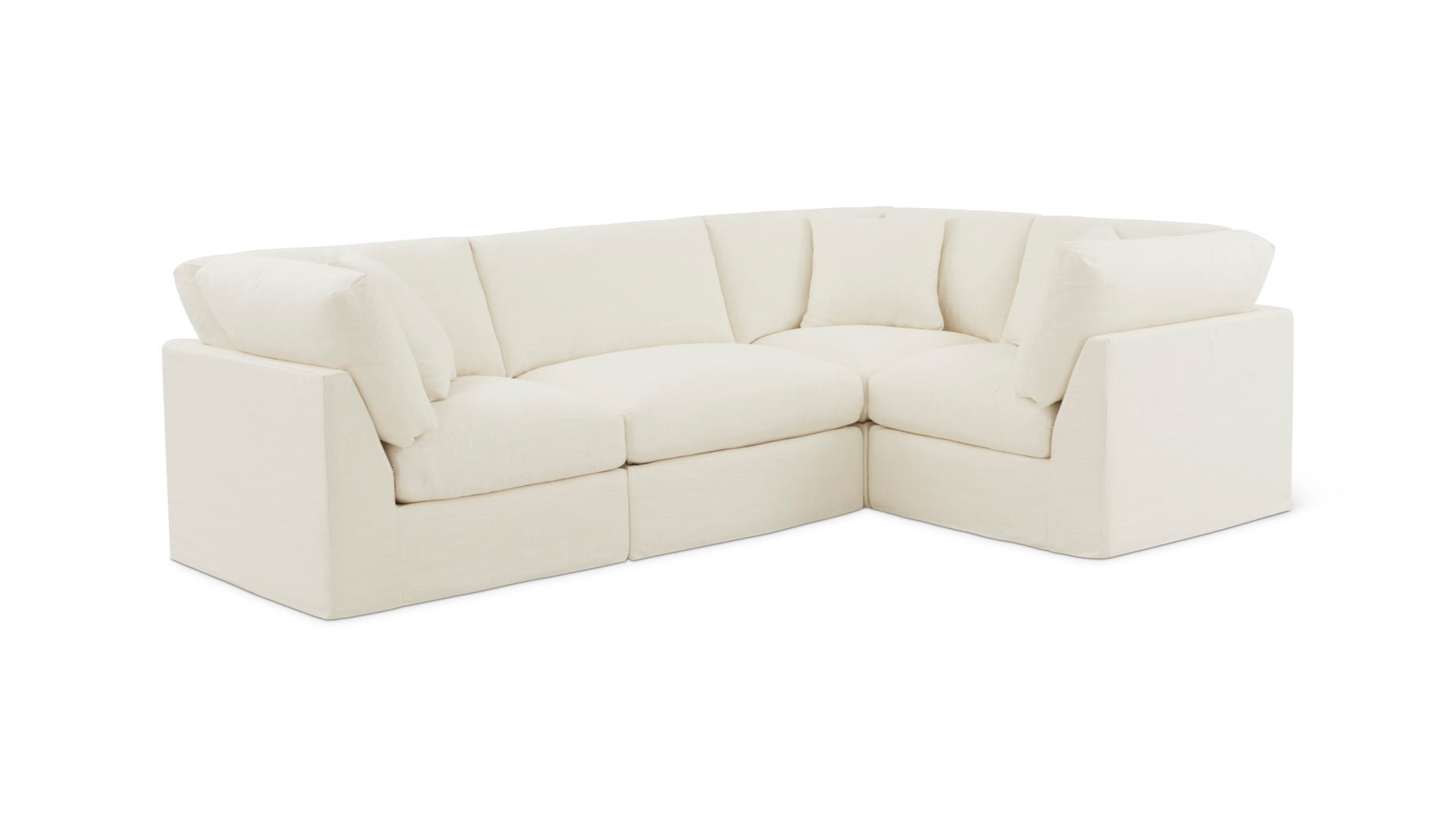 Get Together™ 4-Piece Modular Sectional Closed, Standard, Cream Linen_image