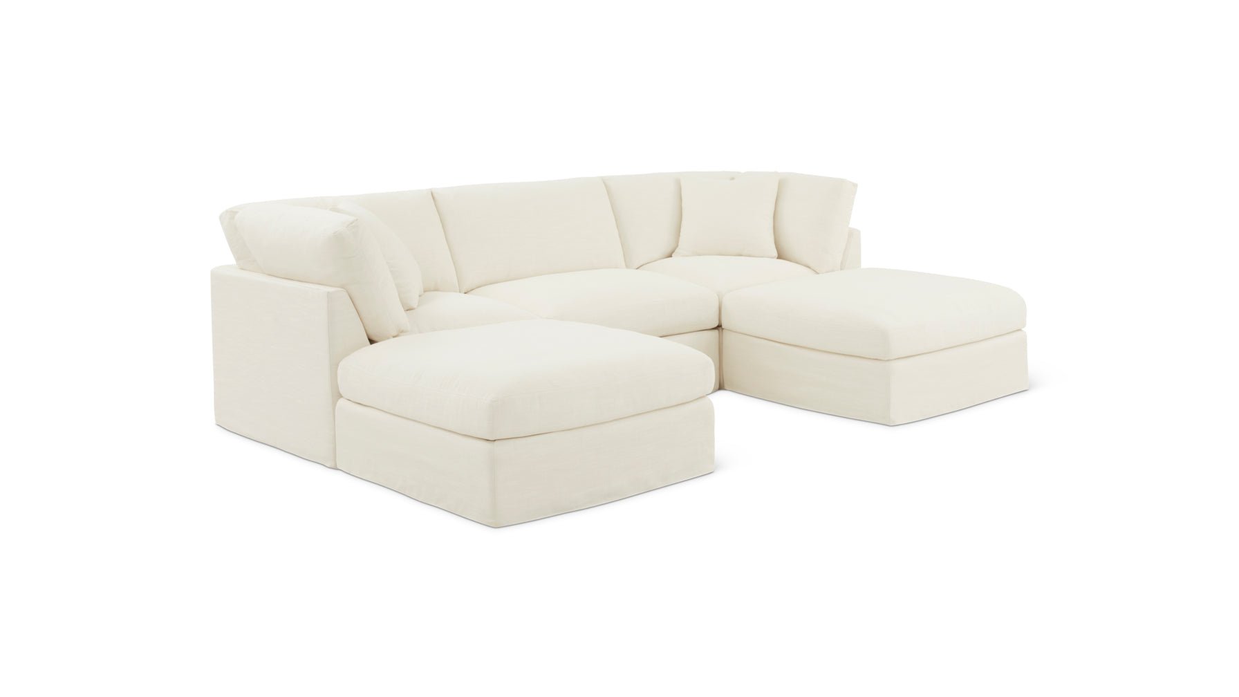 Get Together™ 5-Piece Modular U-Shaped Sectional, Standard, Cream Linen_image