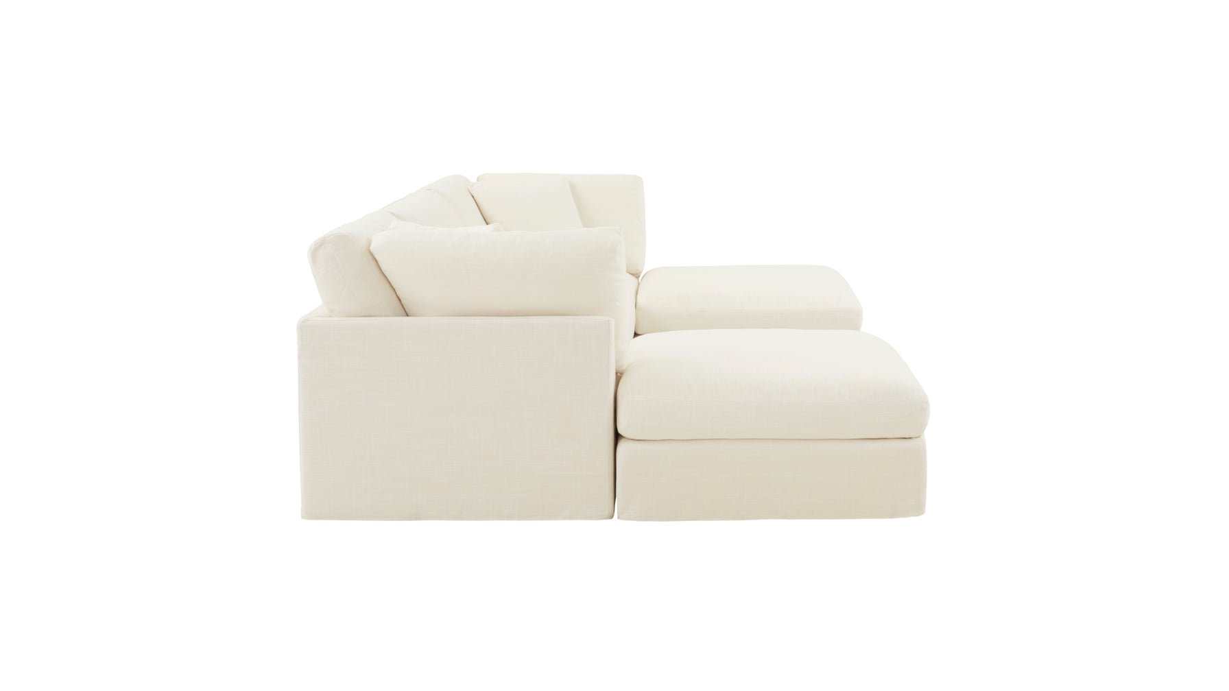 Get Together™ 5-Piece Modular U-Shaped Sectional, Standard, Cream Linen - Image 9