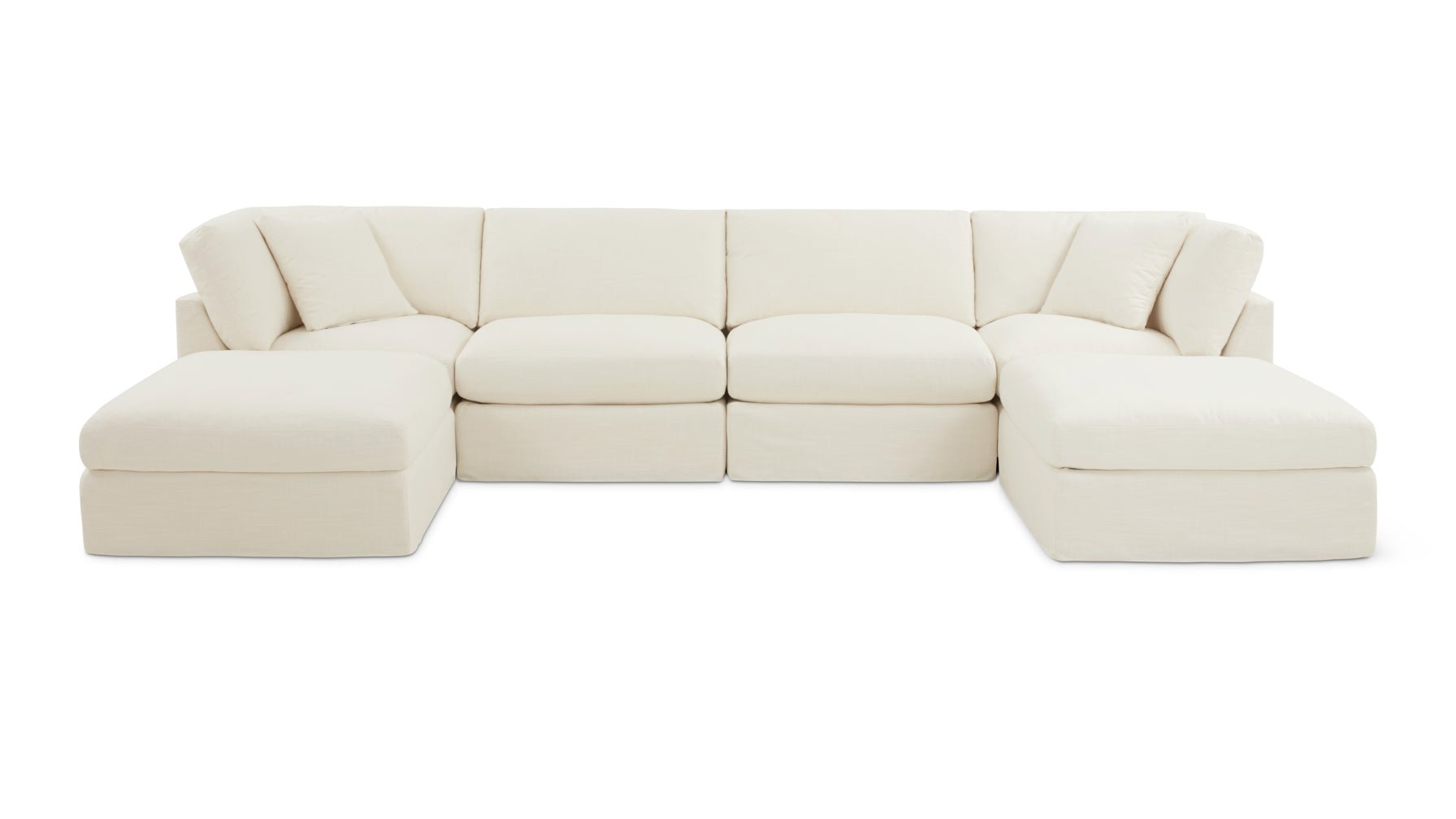 Get Together™ 6-Piece Modular U-Shaped Sectional, Standard, Cream Linen_image