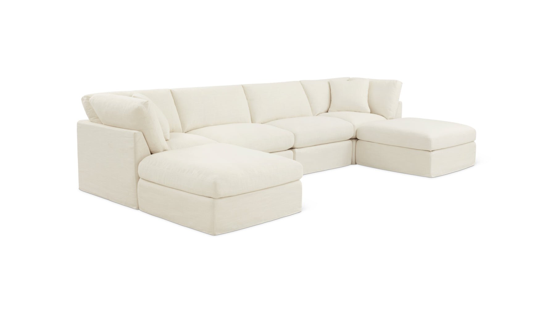 Get Together™ 6-Piece Modular U-Shaped Sectional, Standard, Cream Linen_image