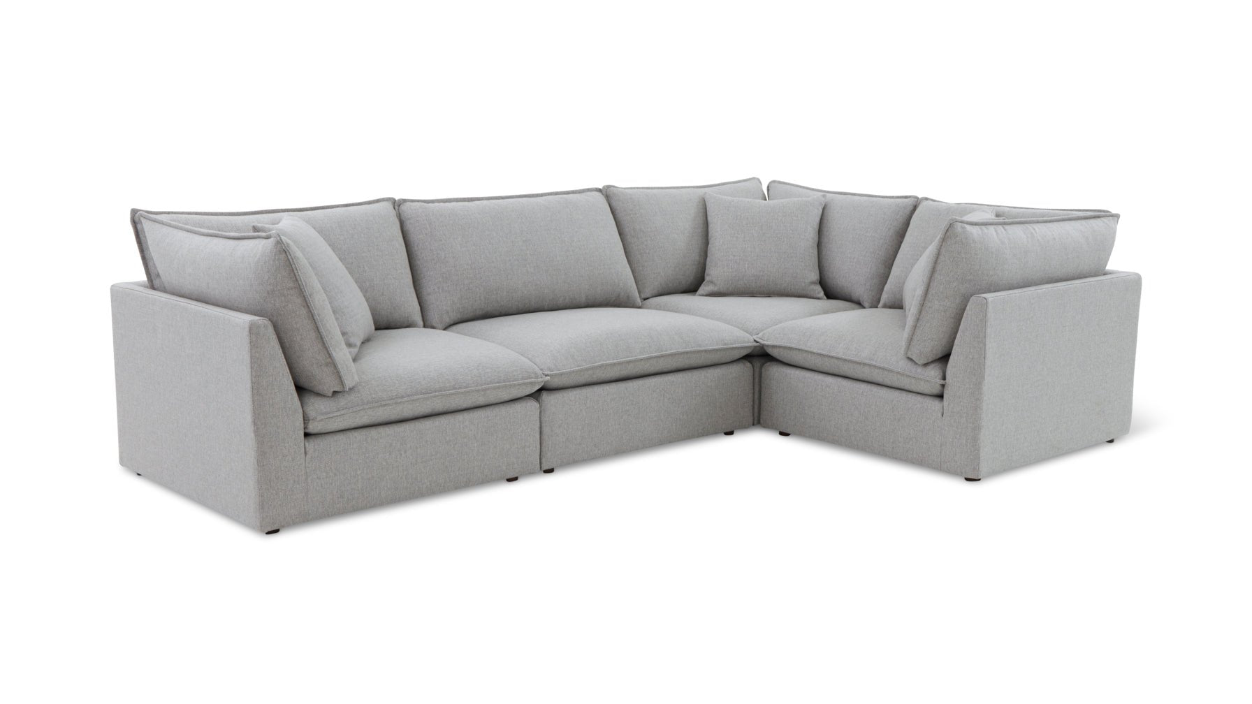 Chill Time 4-Piece Modular Sectional Closed, Heather - Image 10