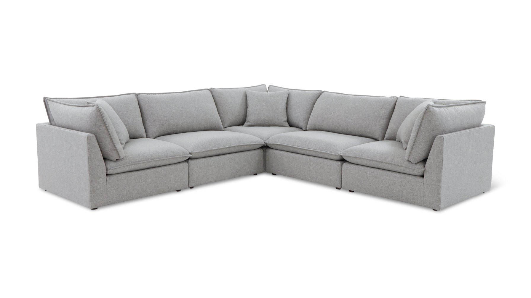 Chill Time 5-Piece Modular Sectional Closed, Heather - Image 10