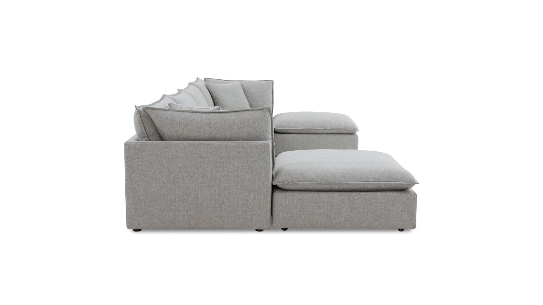 Chill Time 6-Piece Modular U-Shaped Sectional, Heather - Image 10