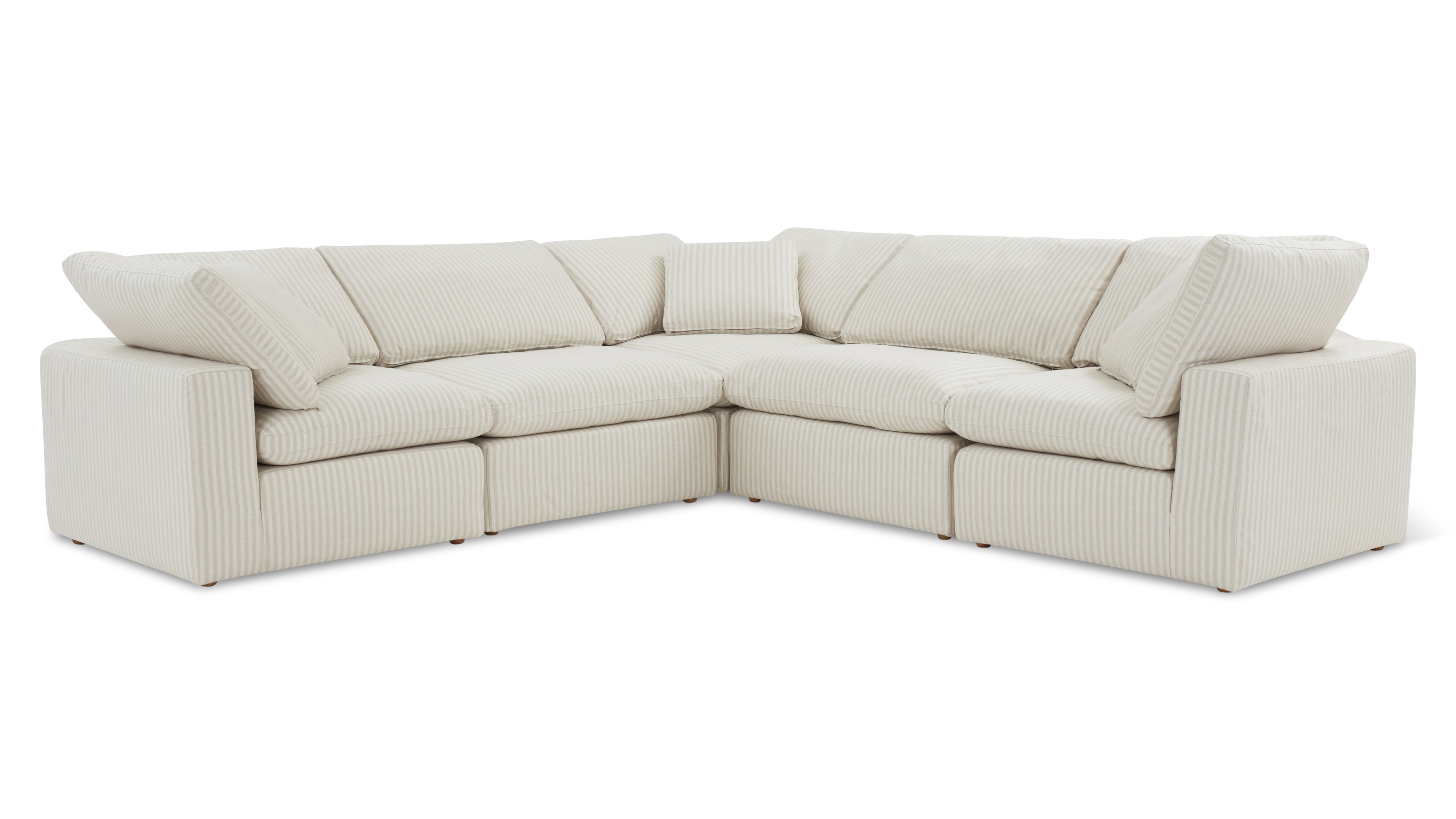 Movie Night™ 5-Piece Modular Sectional Closed, Standard, Newport Stripe - Image 10