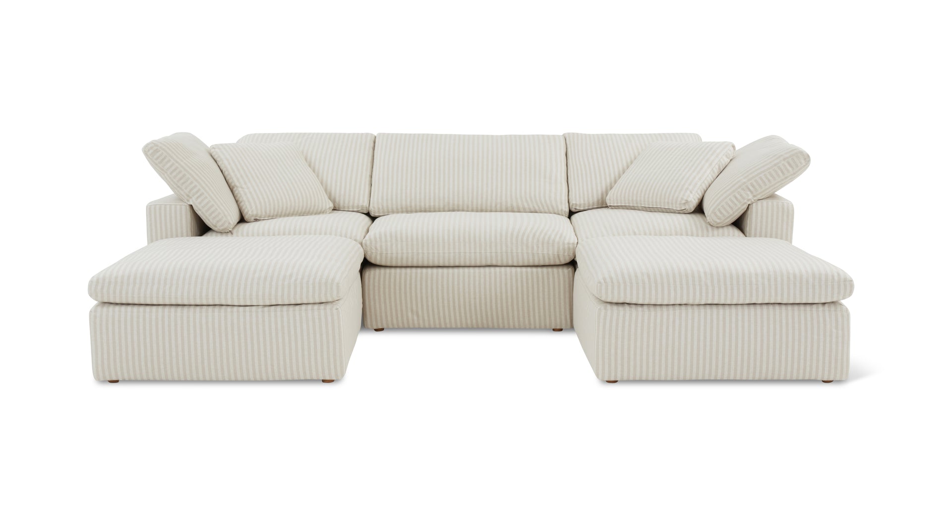 Movie Night™ 5-Piece Modular U-Shaped Sectional, Standard, Newport Stripe_image