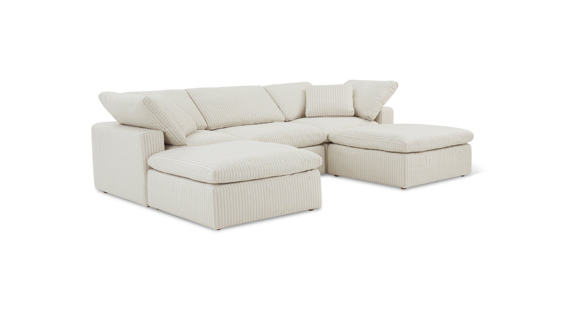 Movie Night™ 5-Piece Modular U-Shaped Sectional, Standard, Newport Stripe_image