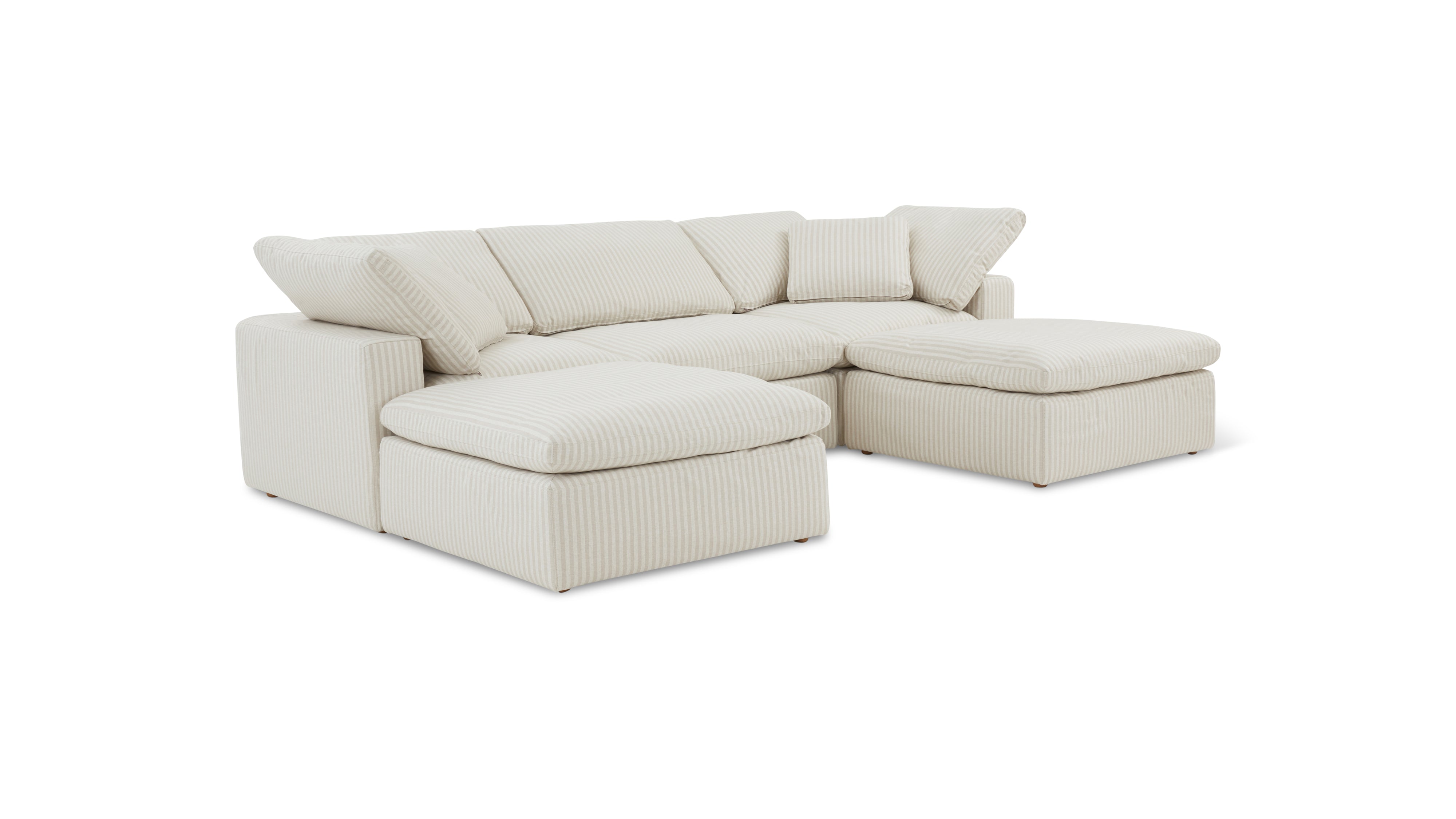 Movie Night™ 5-Piece Modular U-Shaped Sectional, Standard, Newport Stripe - Image 2